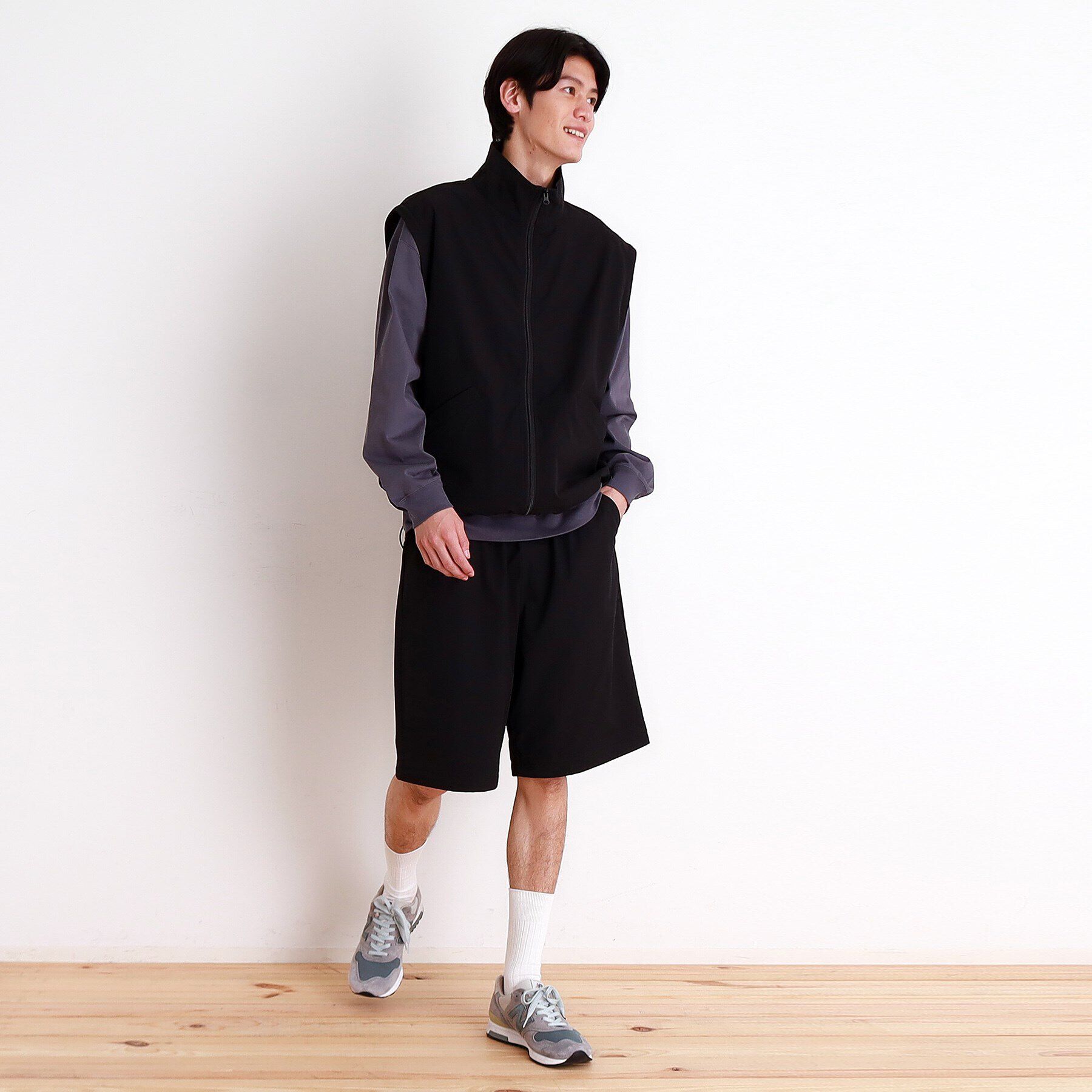 THE SHOP TK「デタッチャブルスタンドブルゾン＆ベスト　セットアップ可/2WAY」|ブルゾン・スタジャン|