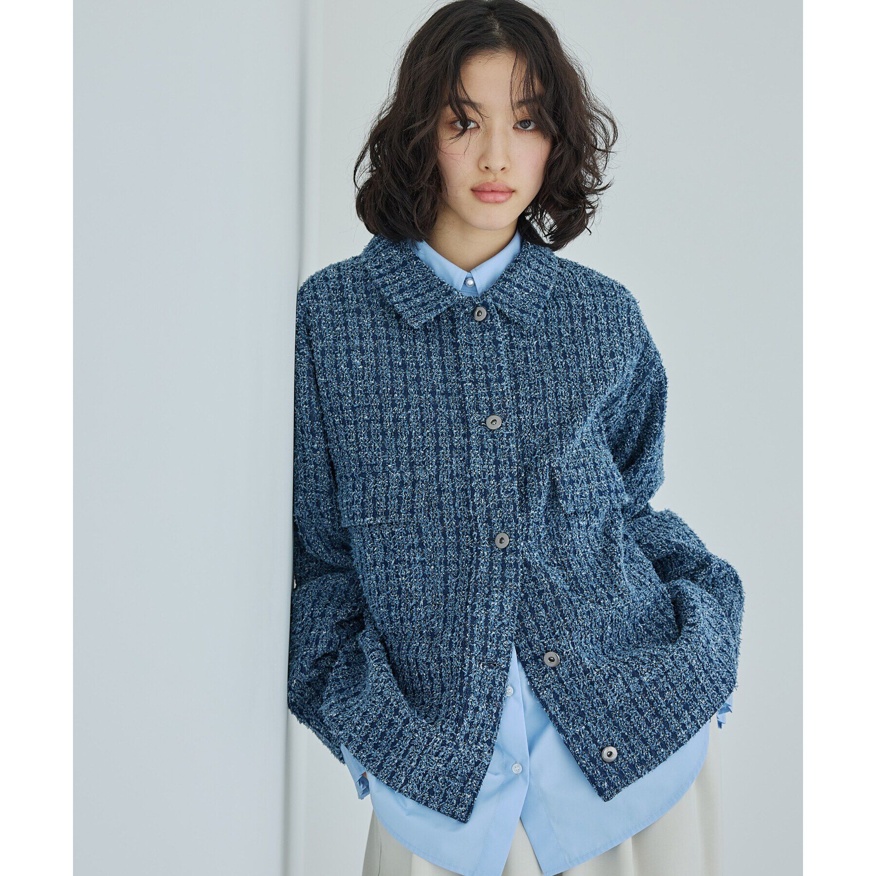 THE SHOP TK「ジャカードデニムジャケット【洗える】」|デニムジャケット|