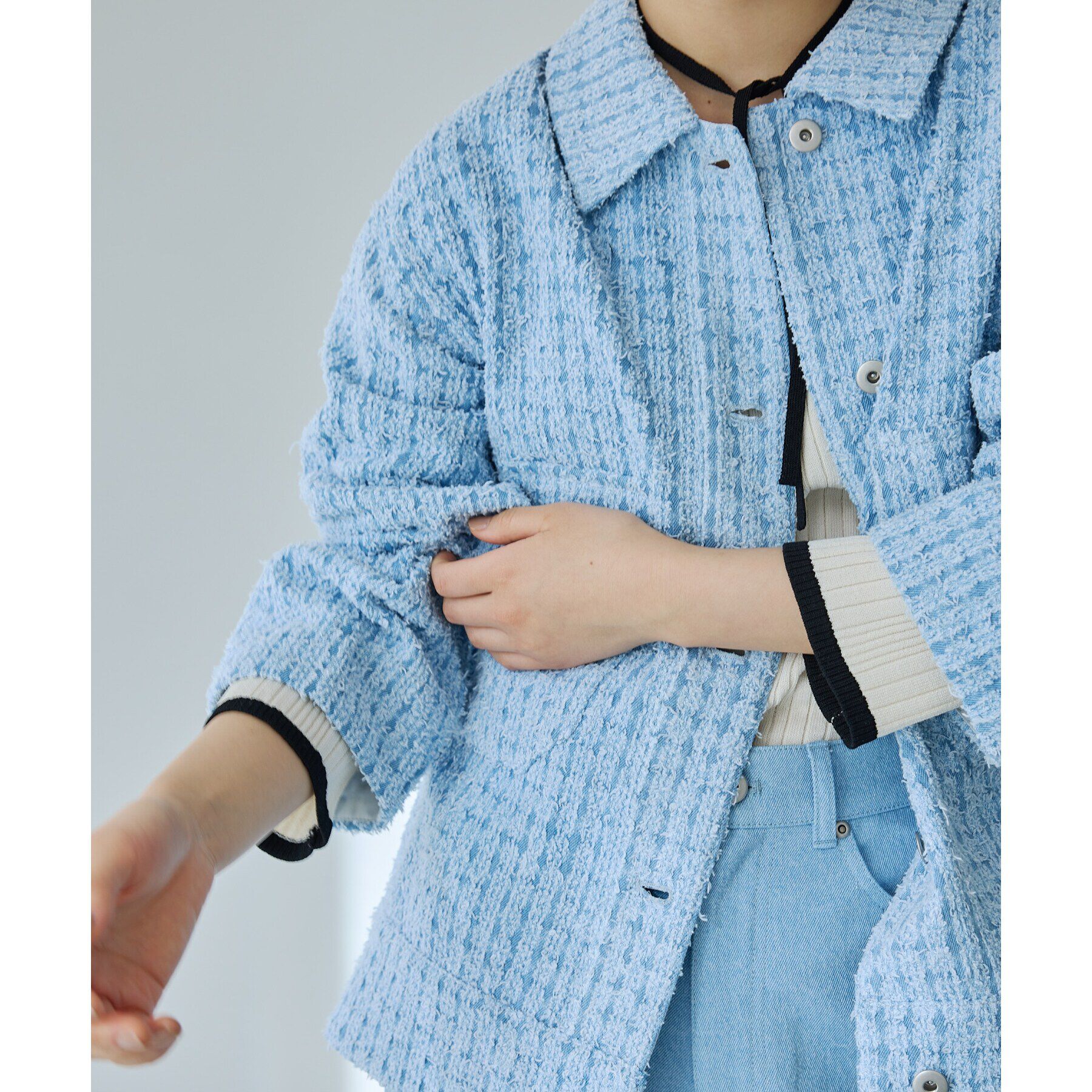 THE SHOP TK「ジャカードデニムジャケット【洗える】」|デニムジャケット|