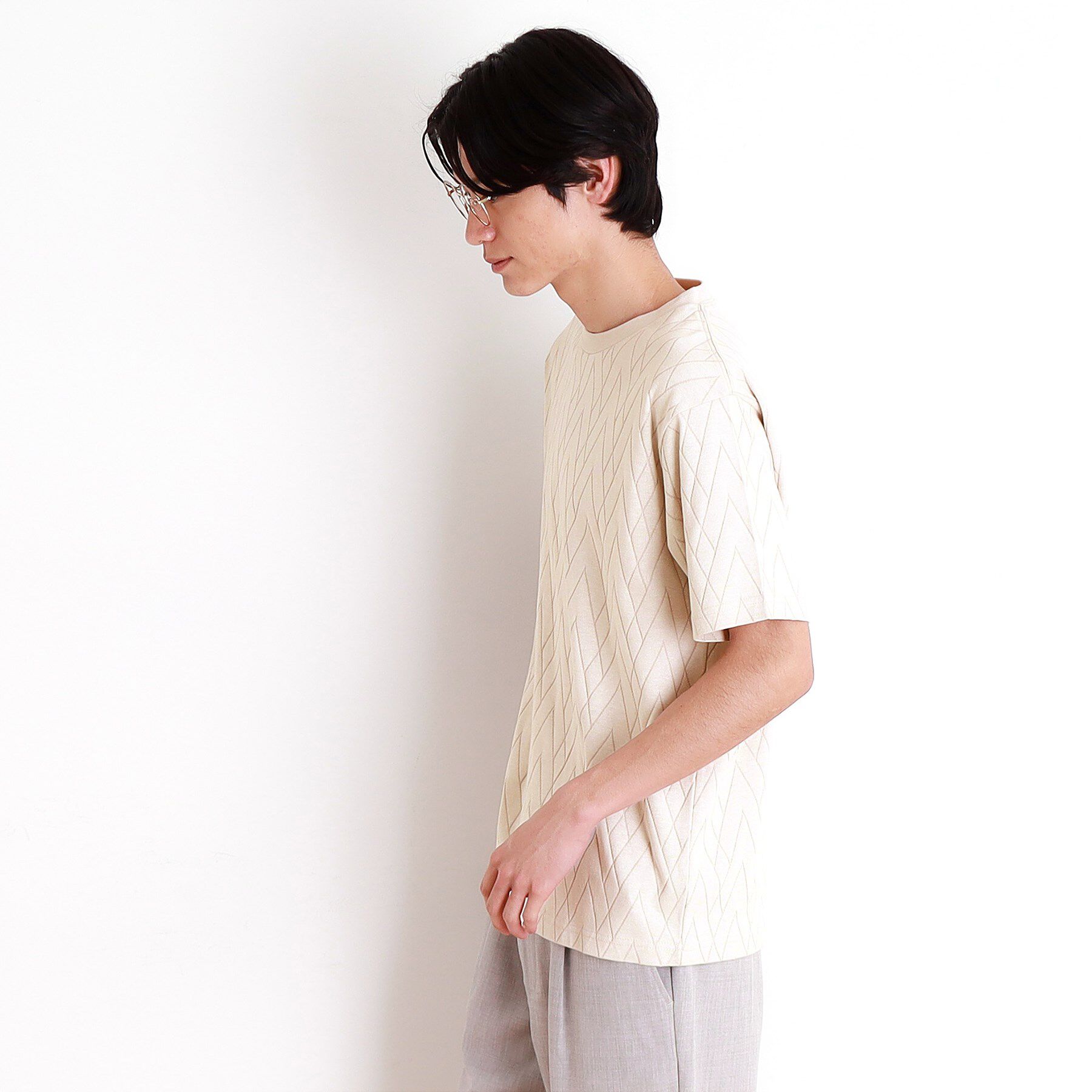 THE SHOP TK「ジオメトリックリンクス半袖Ｔシャツ」|Tシャツ・カットソー|