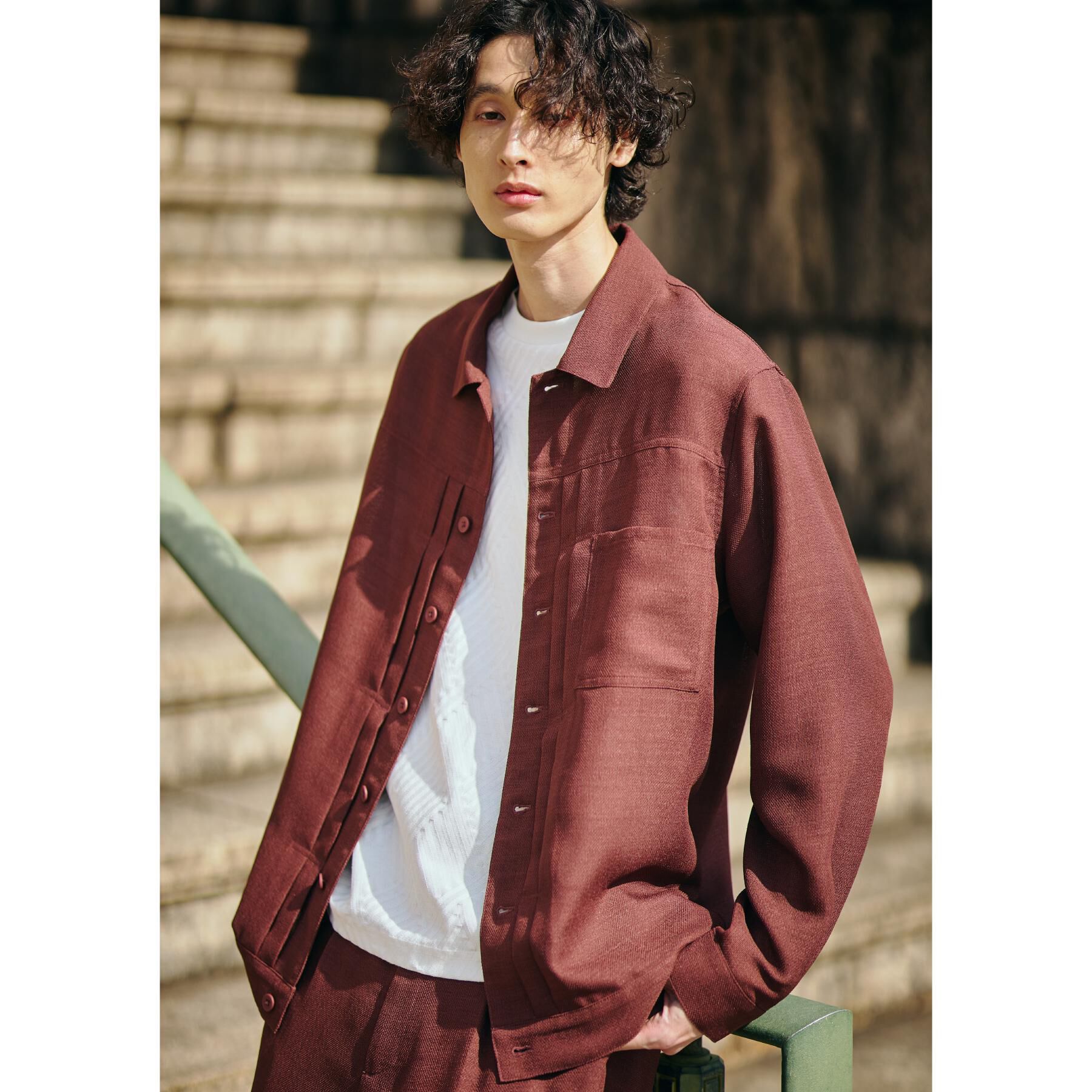 THE SHOP TK「パナマメッシュトラッカージャケット セットアップ可」|ブルゾン・スタジャン|