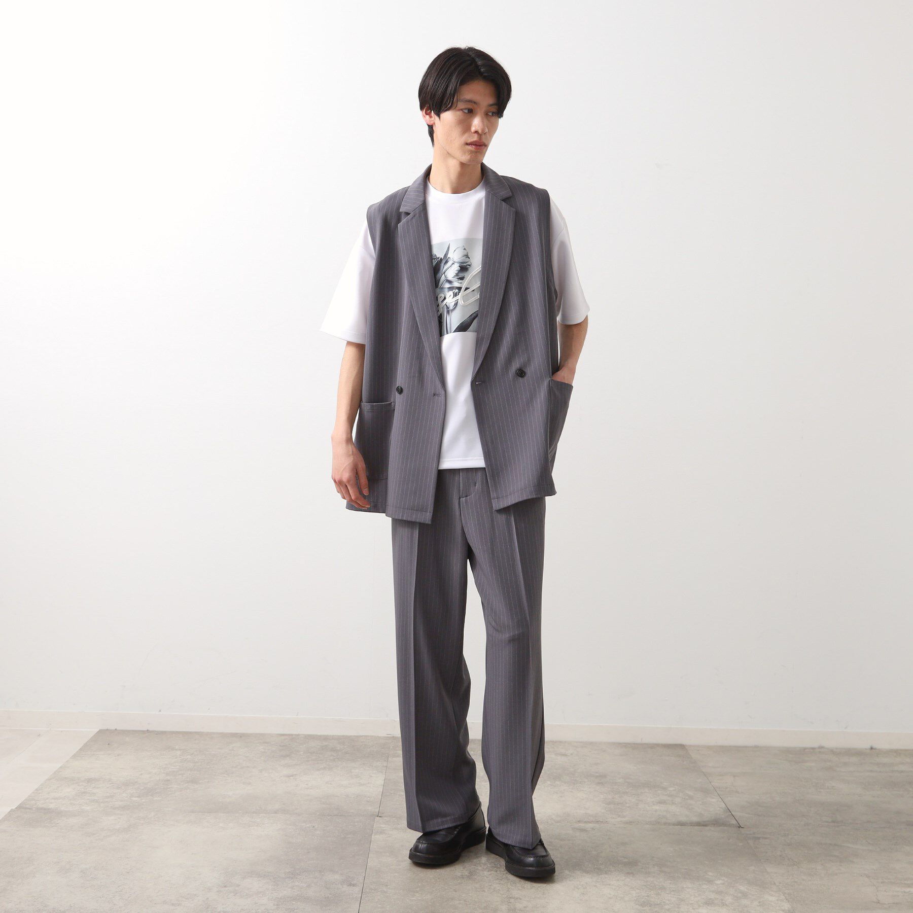 THE SHOP TK「タックワイドスラックス【セットアップ可/洗濯機OK】」|その他|