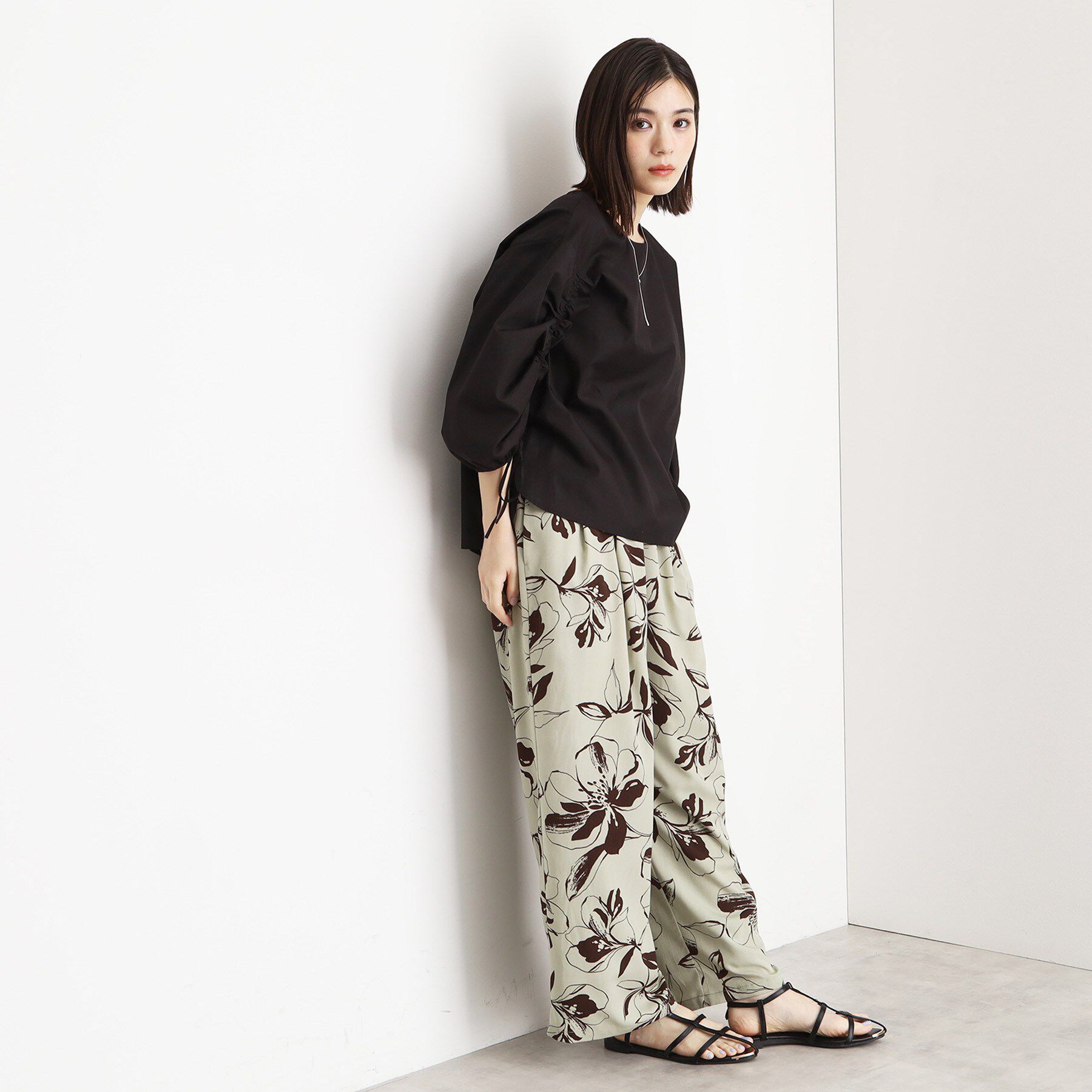 THE SHOP TK「袖シャーリングブラウス【洗濯機OK】」|シャツ・ブラウス|