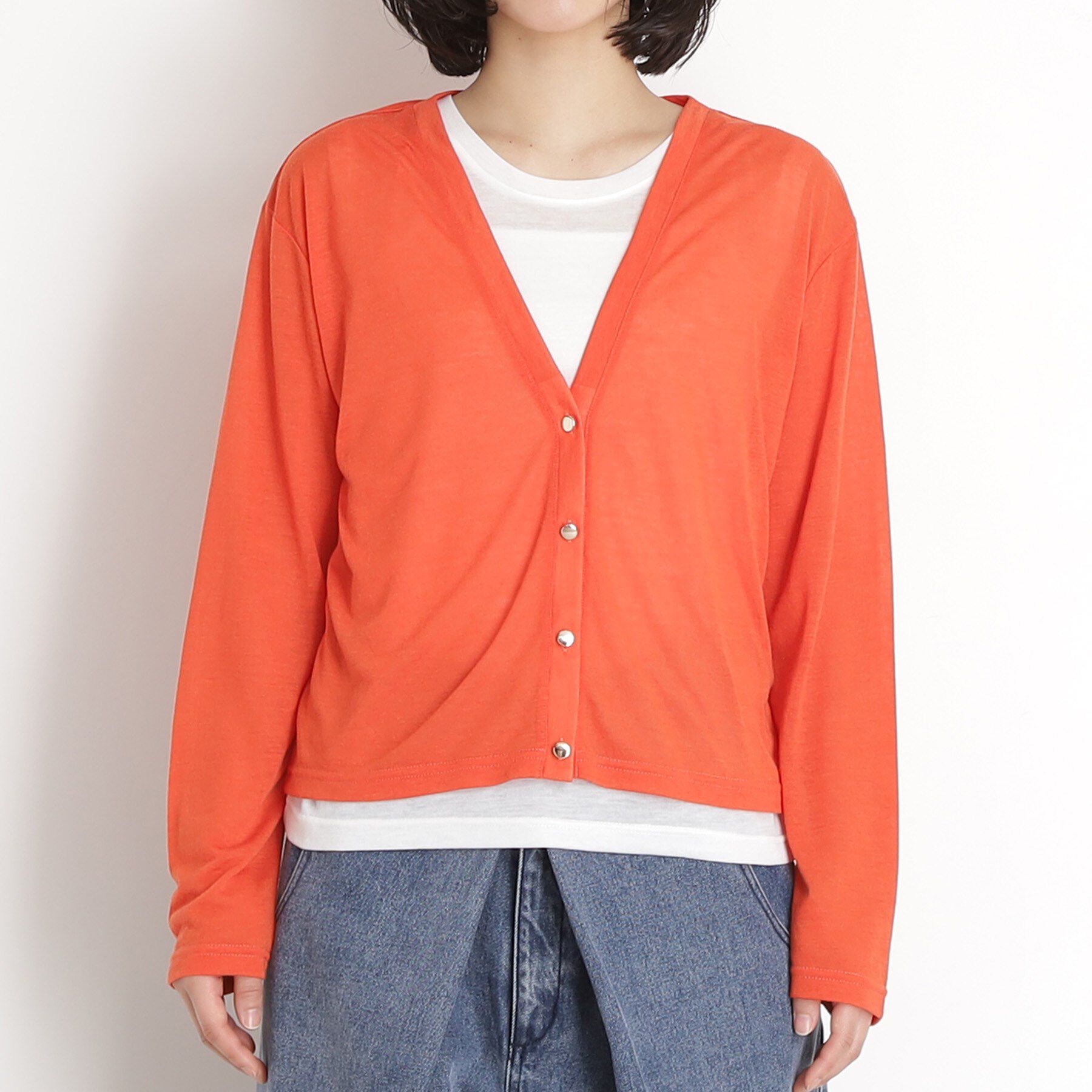 THE SHOP TK「シアーカーデ＆タンクトップ【セットアイテム/洗える】」|カーディガン|