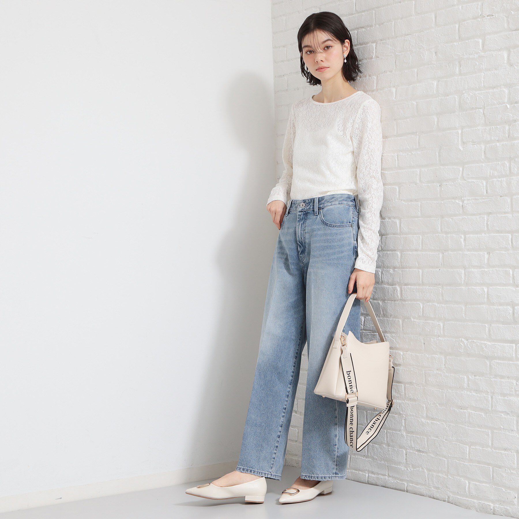 THE SHOP TK「ロゴベルトレザー調ミドルバッグ」|ハンドバッグ|