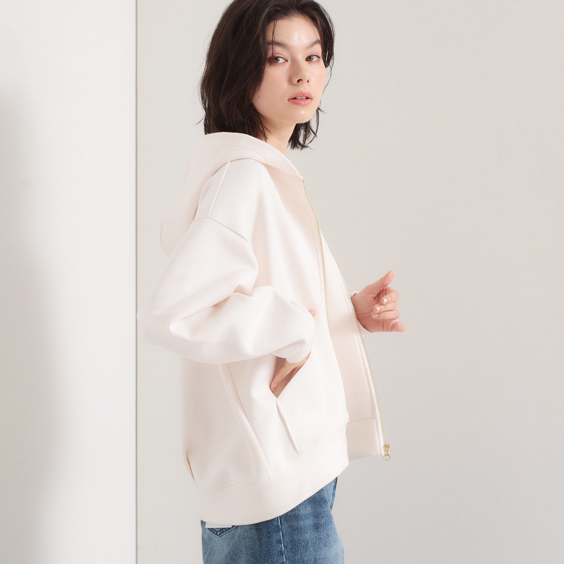 THE SHOP TK「ダンボールZIPパーカ」|カーディガン|