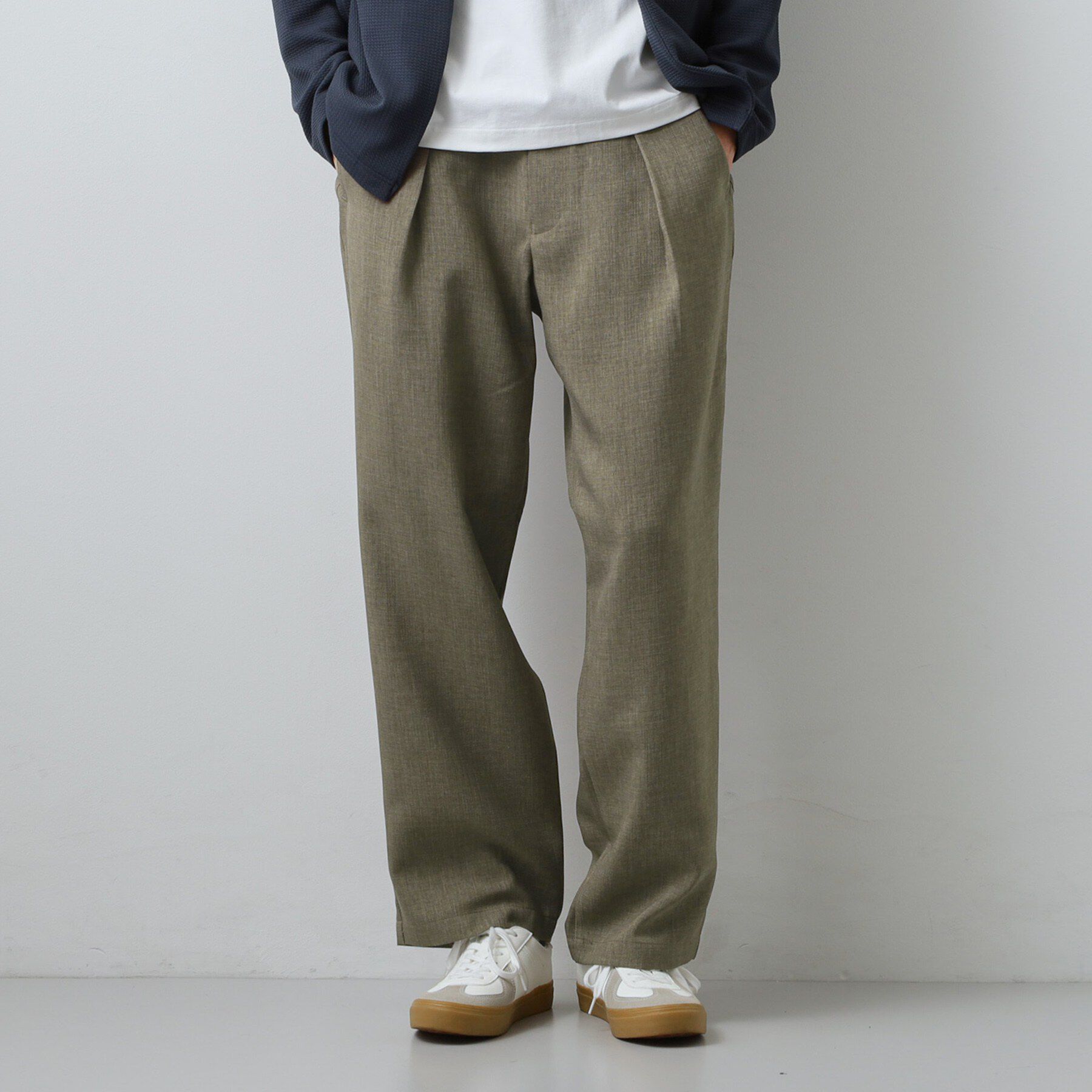 THE SHOP TK「【LINO FINE】リネンライク　ワイドイージーパンツ  UVカット/イージーケア/吸水速乾/洗濯」|その他|