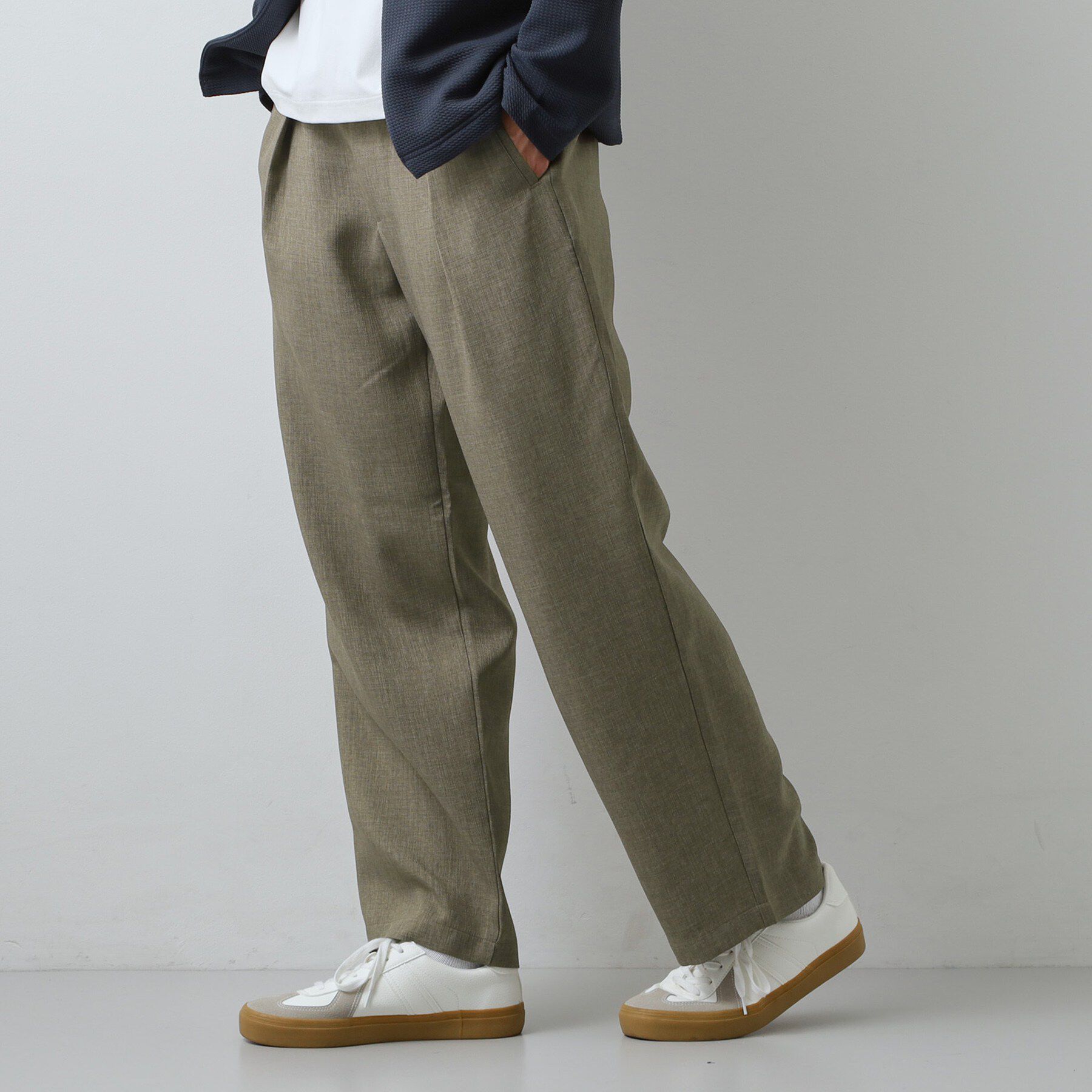 THE SHOP TK「【LINO FINE】リネンライク　ワイドイージーパンツ  UVカット/イージーケア/吸水速乾/洗濯」|その他|