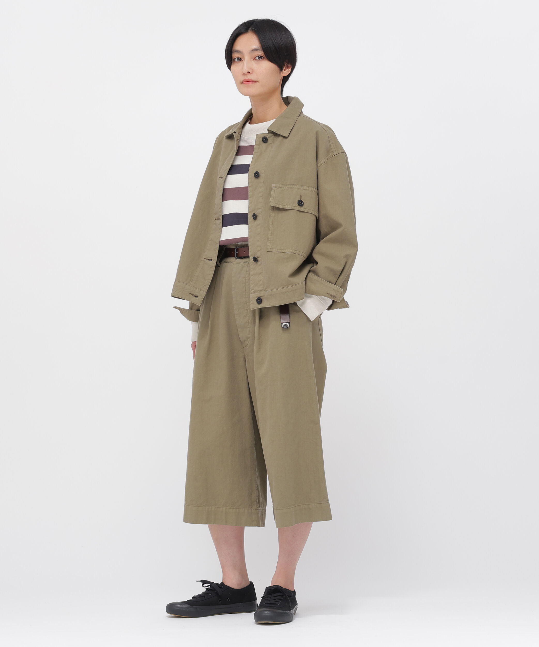 MHL.「BELGIAN LINEN COTTON PLAINWEAVE TROUSERS」|その他|KHAKI