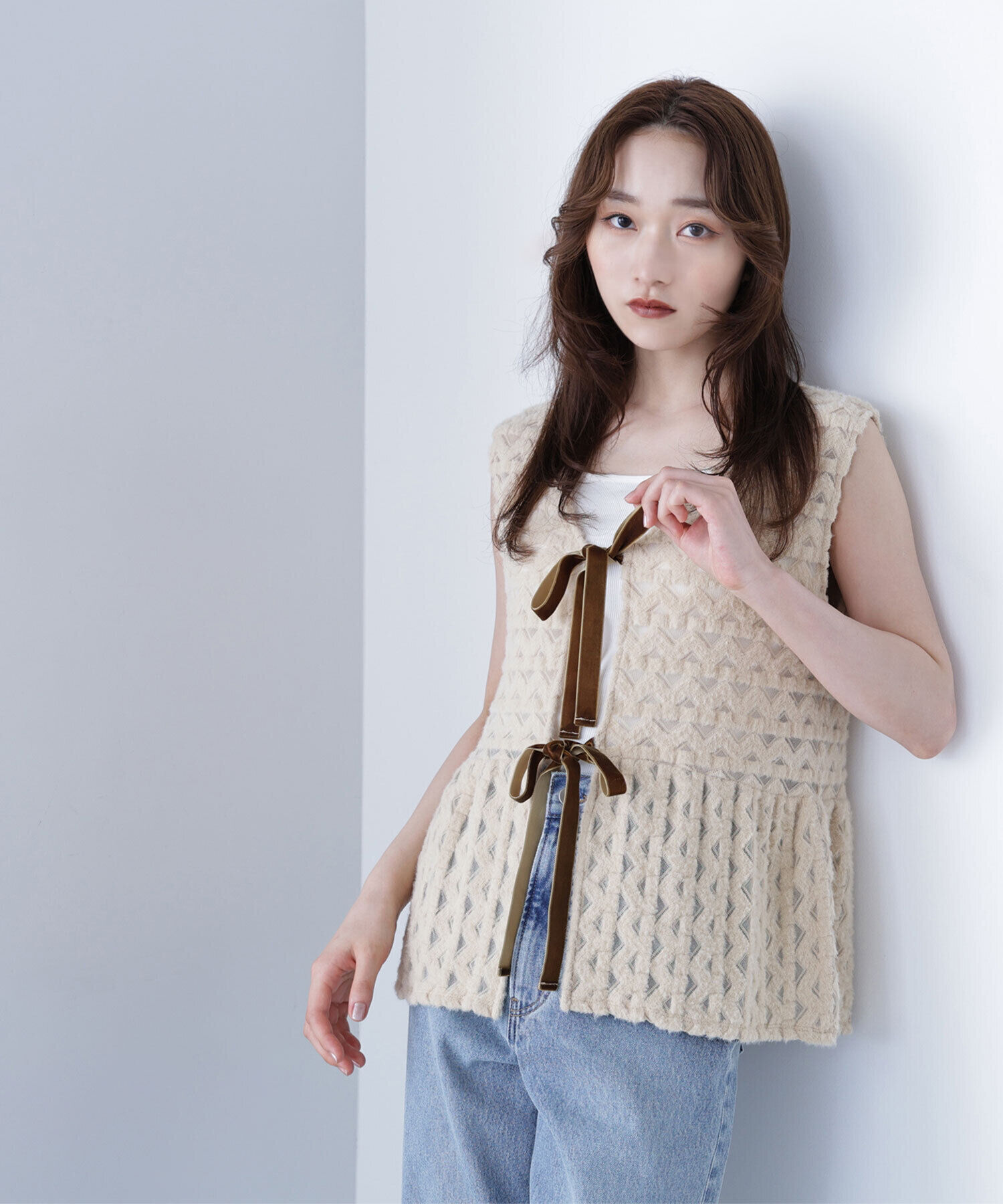  「フェザーレースジレ」|シャツ・ブラウス|