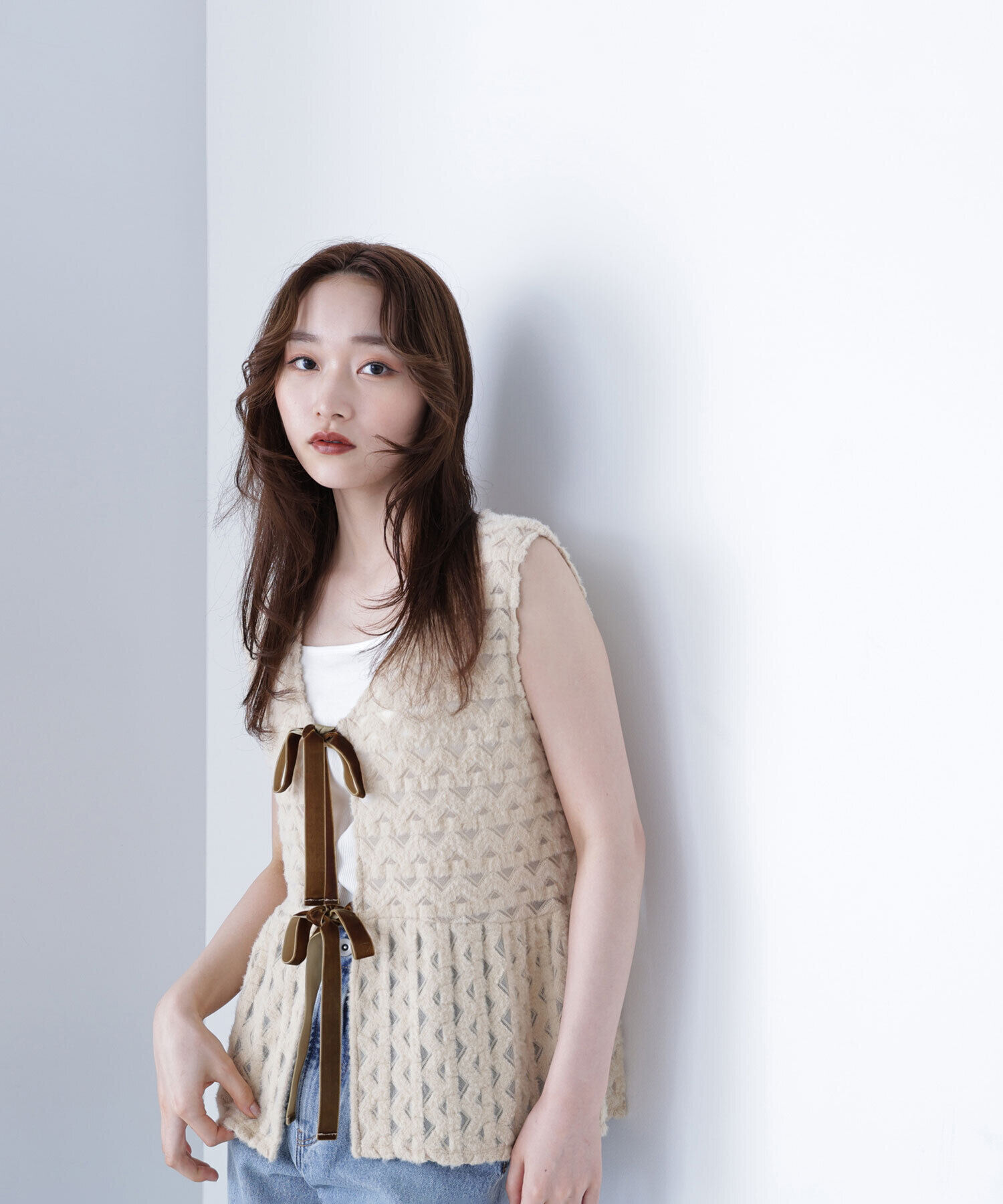  「フェザーレースジレ」|シャツ・ブラウス|