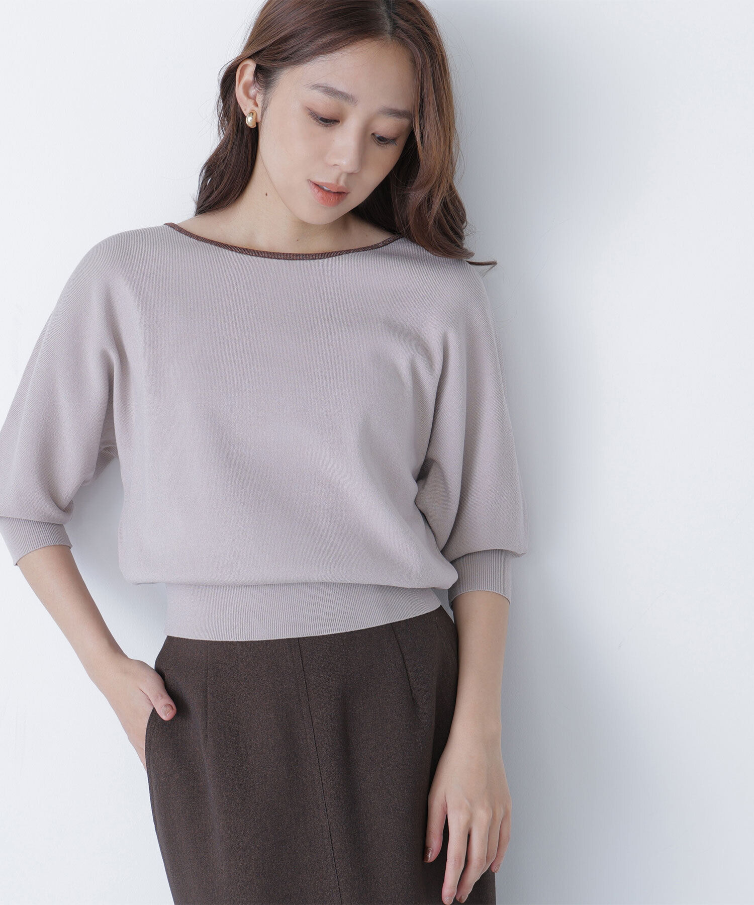  「総針ベーシックシリーズ バイカラードルマンニット」|ニット・セーター|