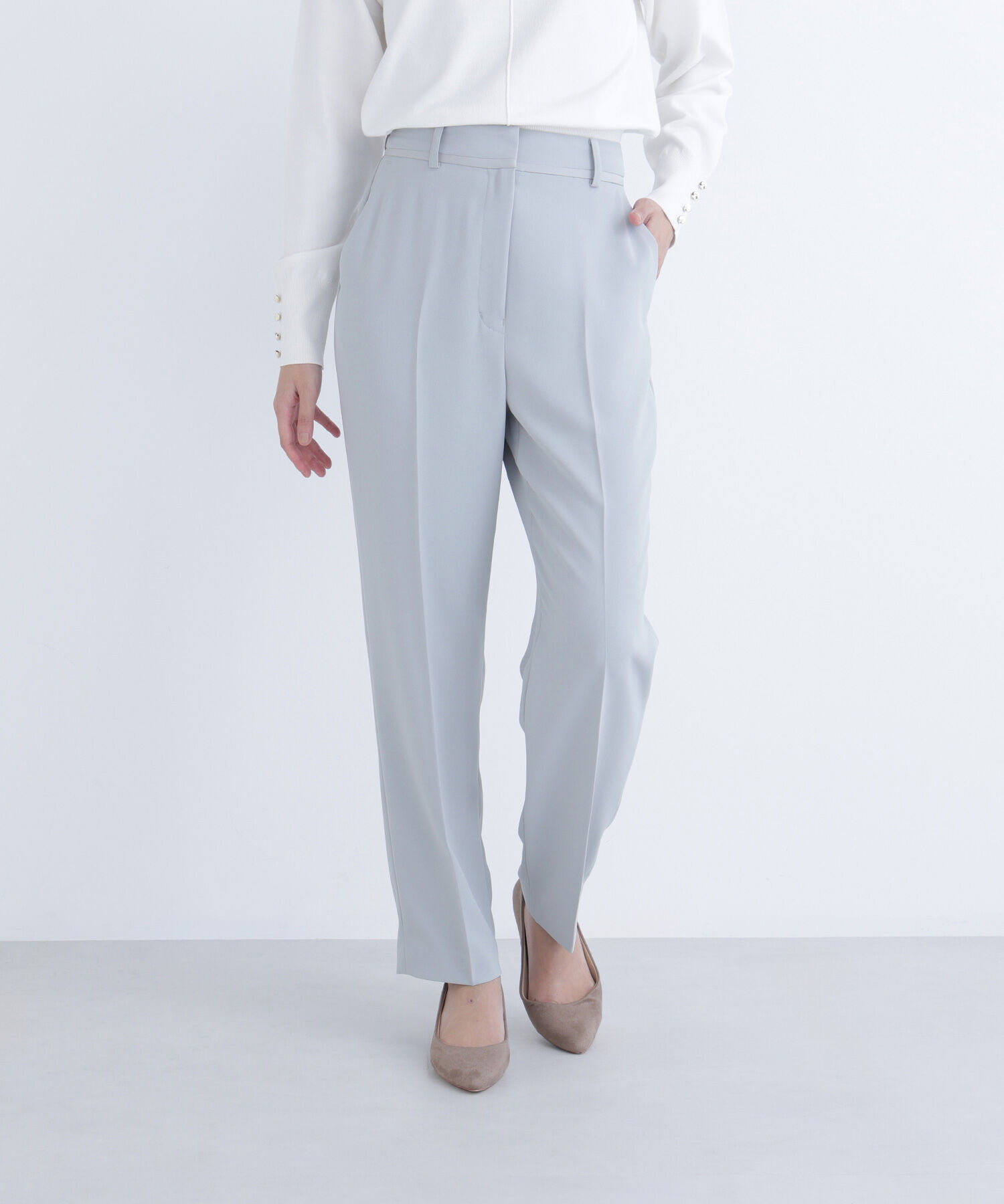  「カラーテーパードパンツ」|その他|ライトグリー