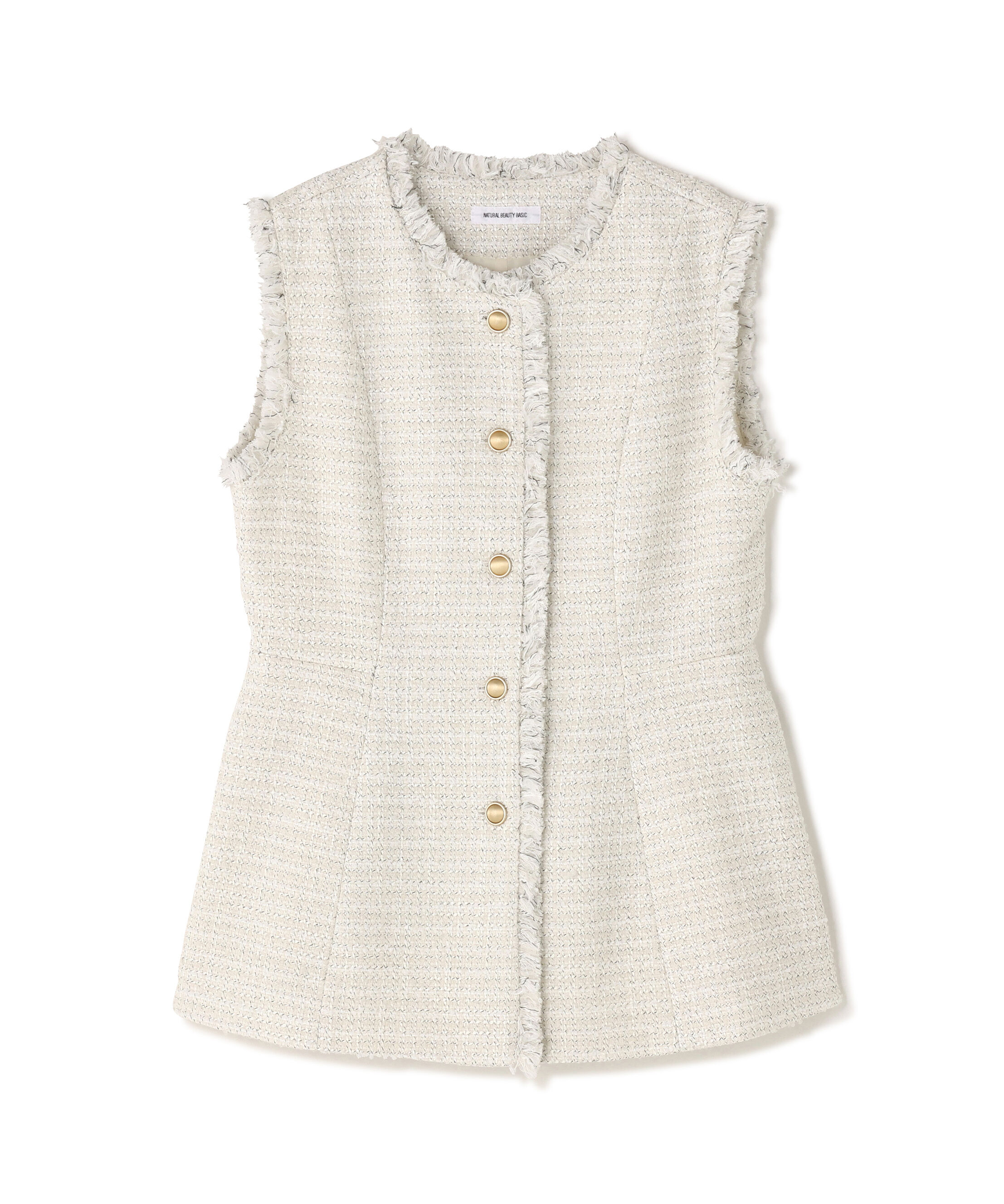  「ツイードシリーズ ペプラムジレ」|ブルゾン・スタジャン|