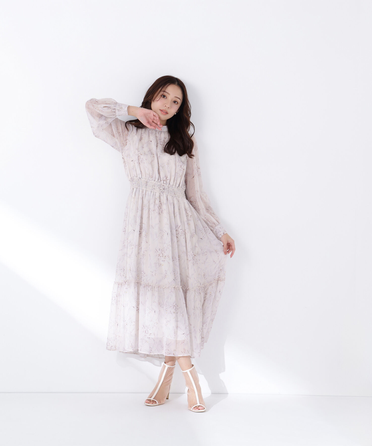  「フラワーシフォンワンピース」|ワンピース|