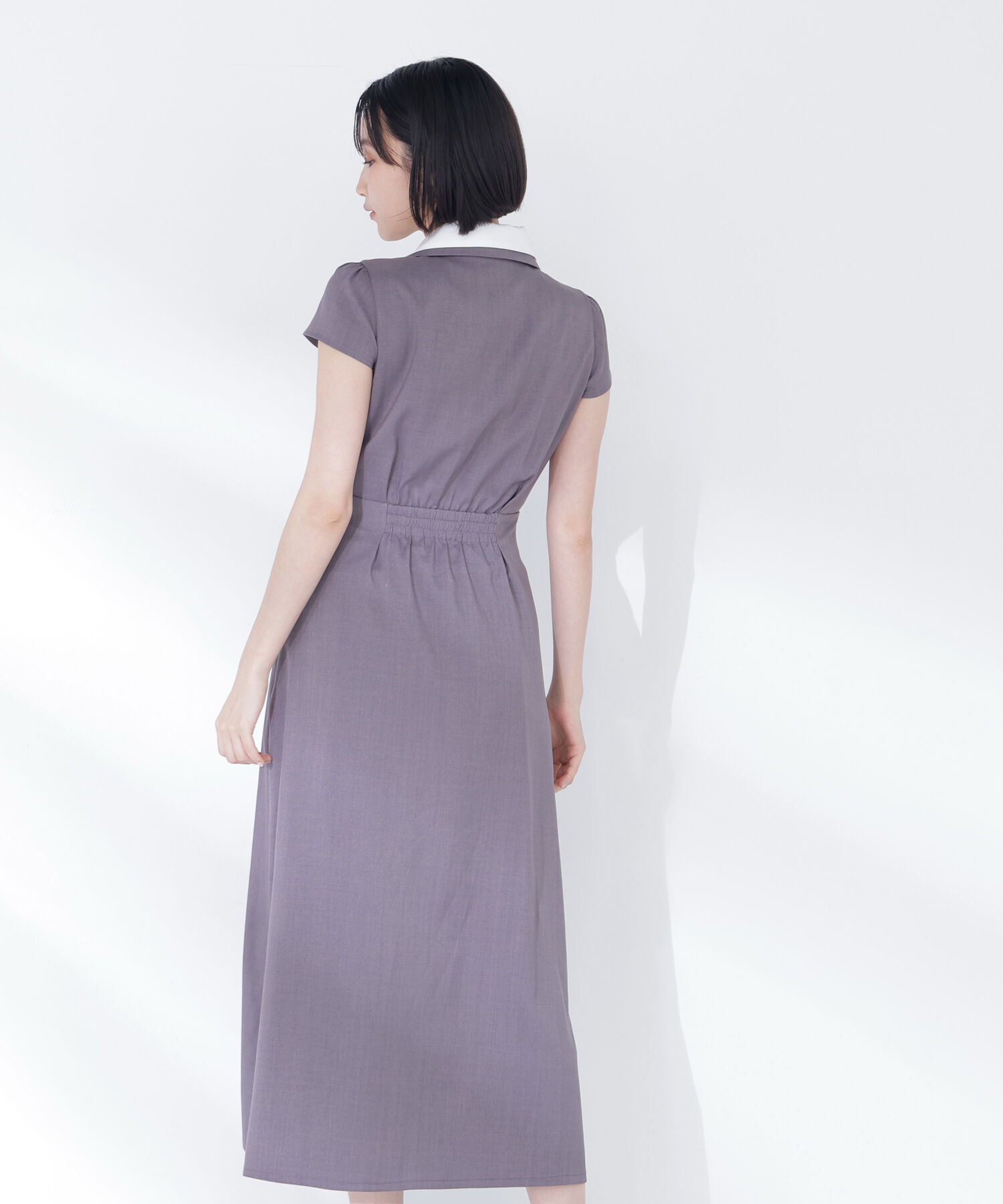  「ダブルカラー開襟ワンピース」|ワンピース|