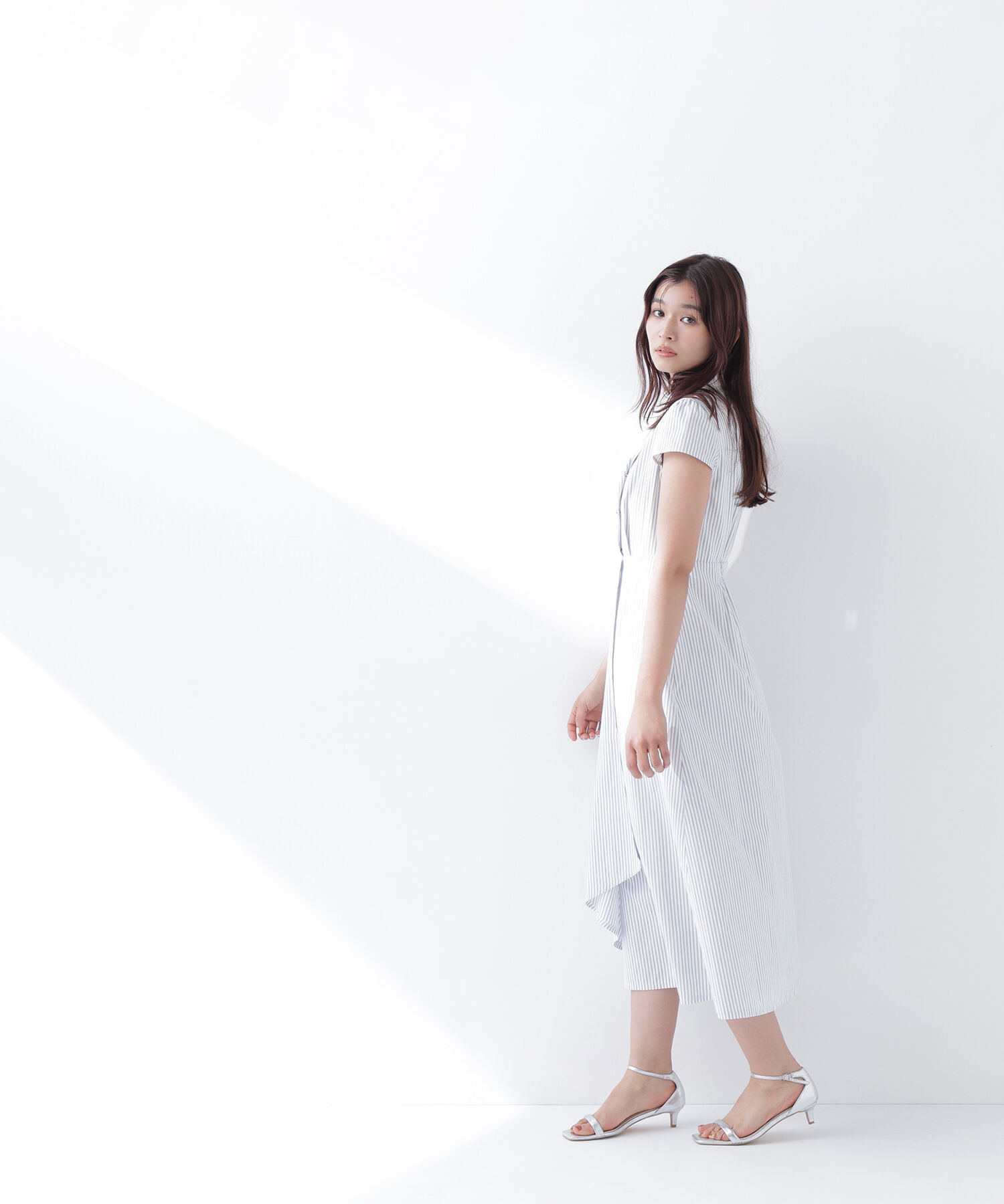  「ダブルカラー開襟ワンピース」|ワンピース|