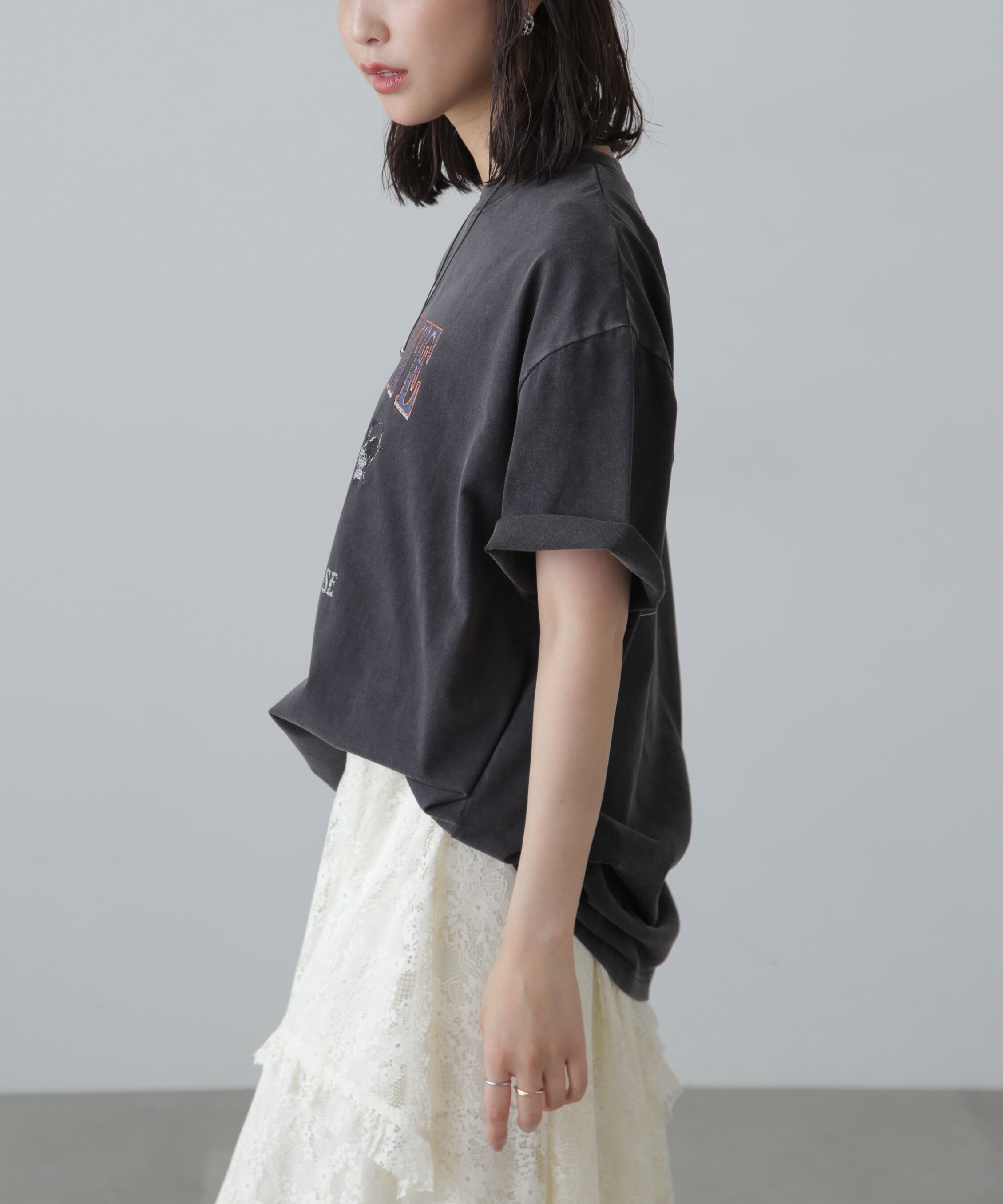  「ヴィンテージライクプリントTシャツ」|Tシャツ・カットソー|