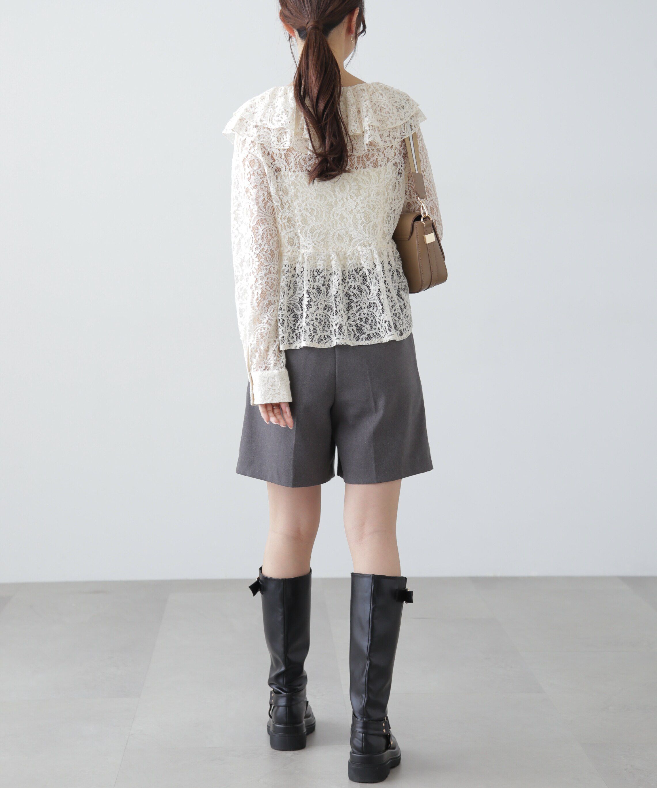  「フリル襟ペプラムシャツ」|シャツ・ブラウス|