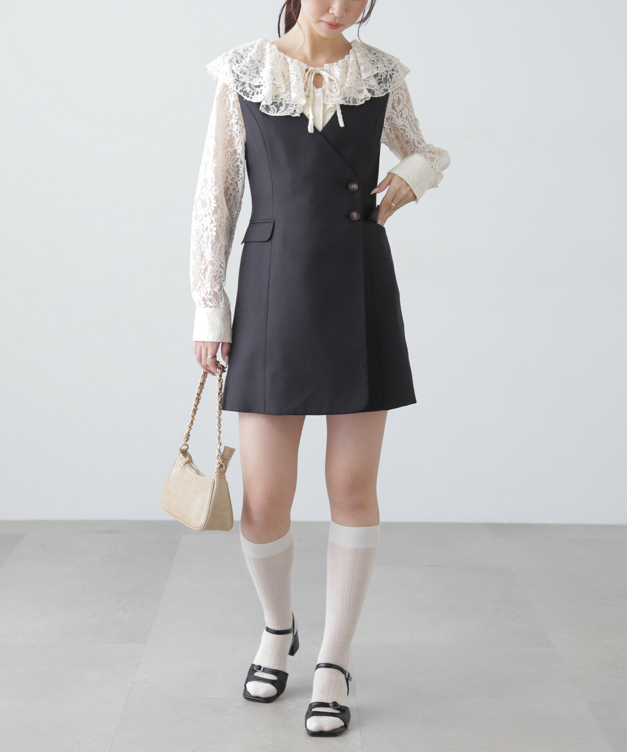  「フリル襟ペプラムシャツ」|シャツ・ブラウス|