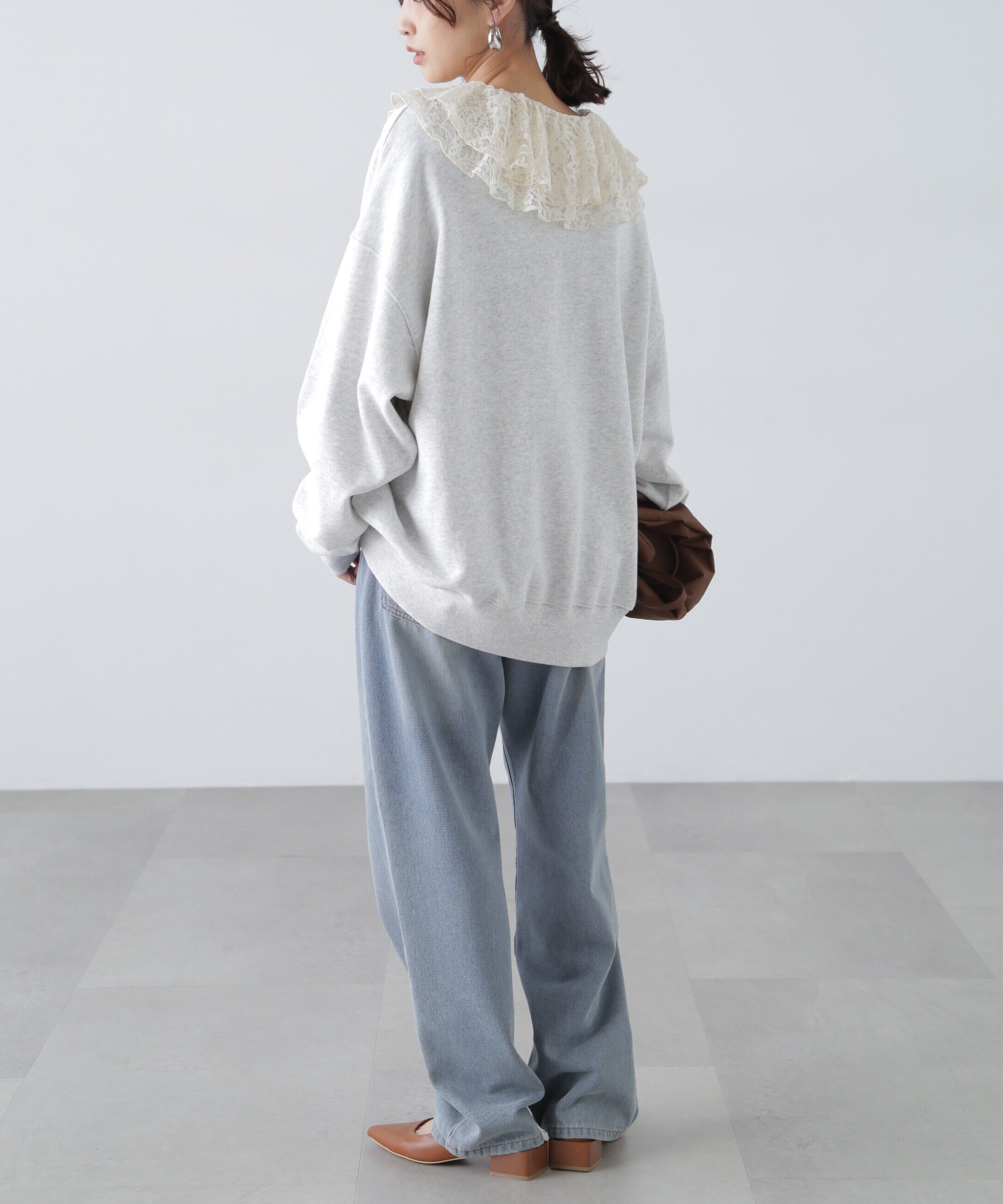  「フリル襟ペプラムシャツ」|シャツ・ブラウス|