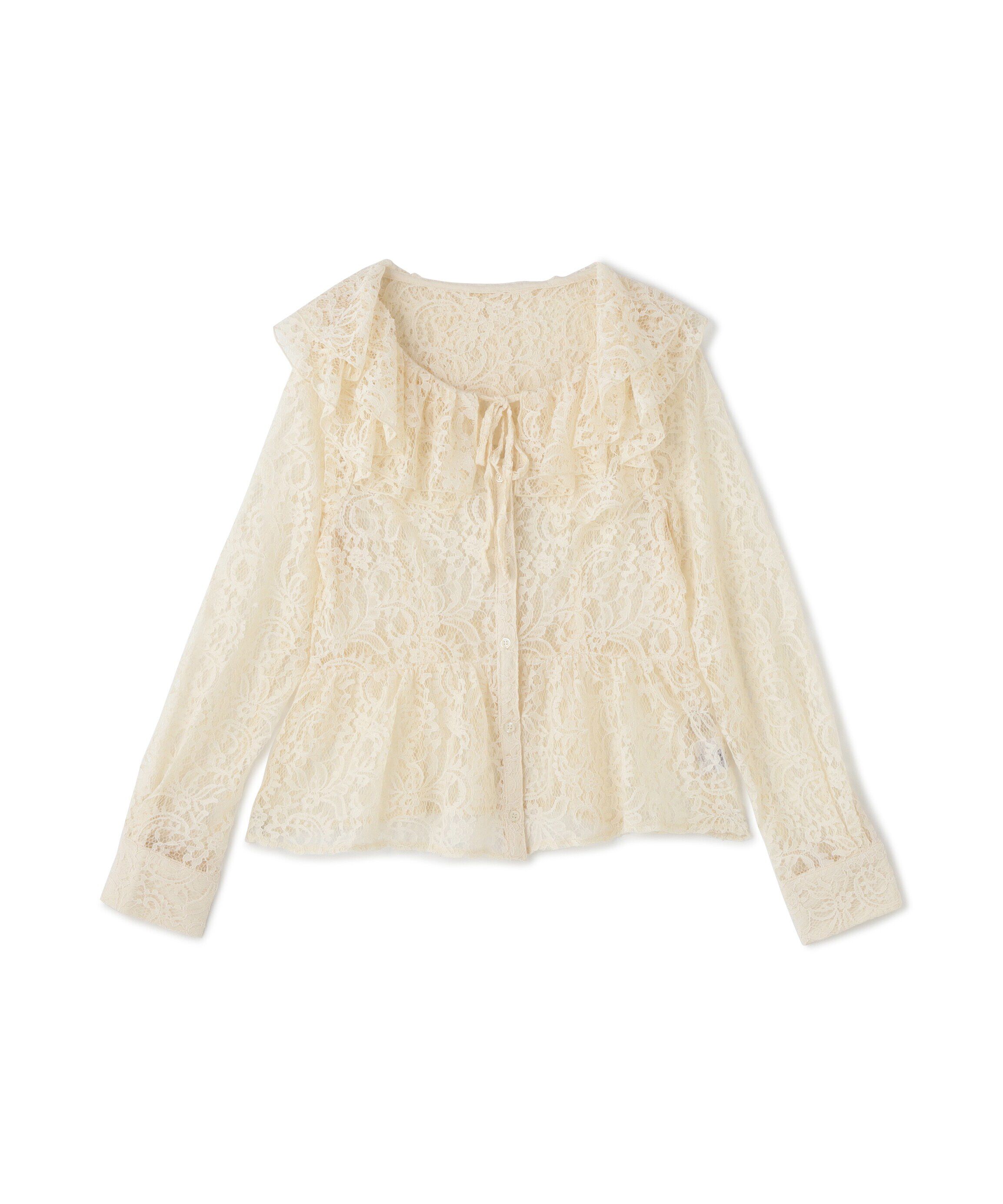  「フリル襟ペプラムシャツ」|シャツ・ブラウス|