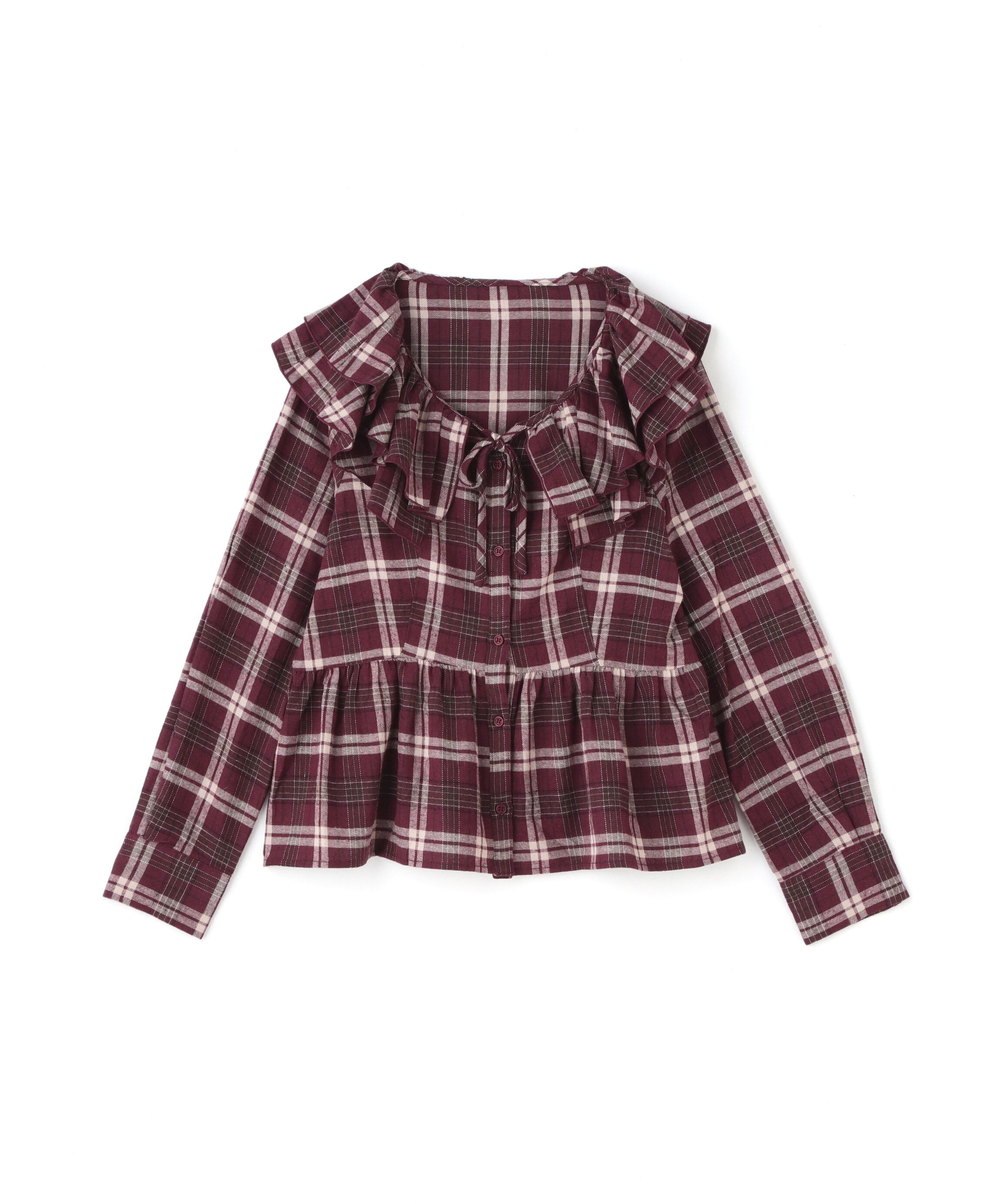  「フリル襟ペプラムシャツ」|シャツ・ブラウス|