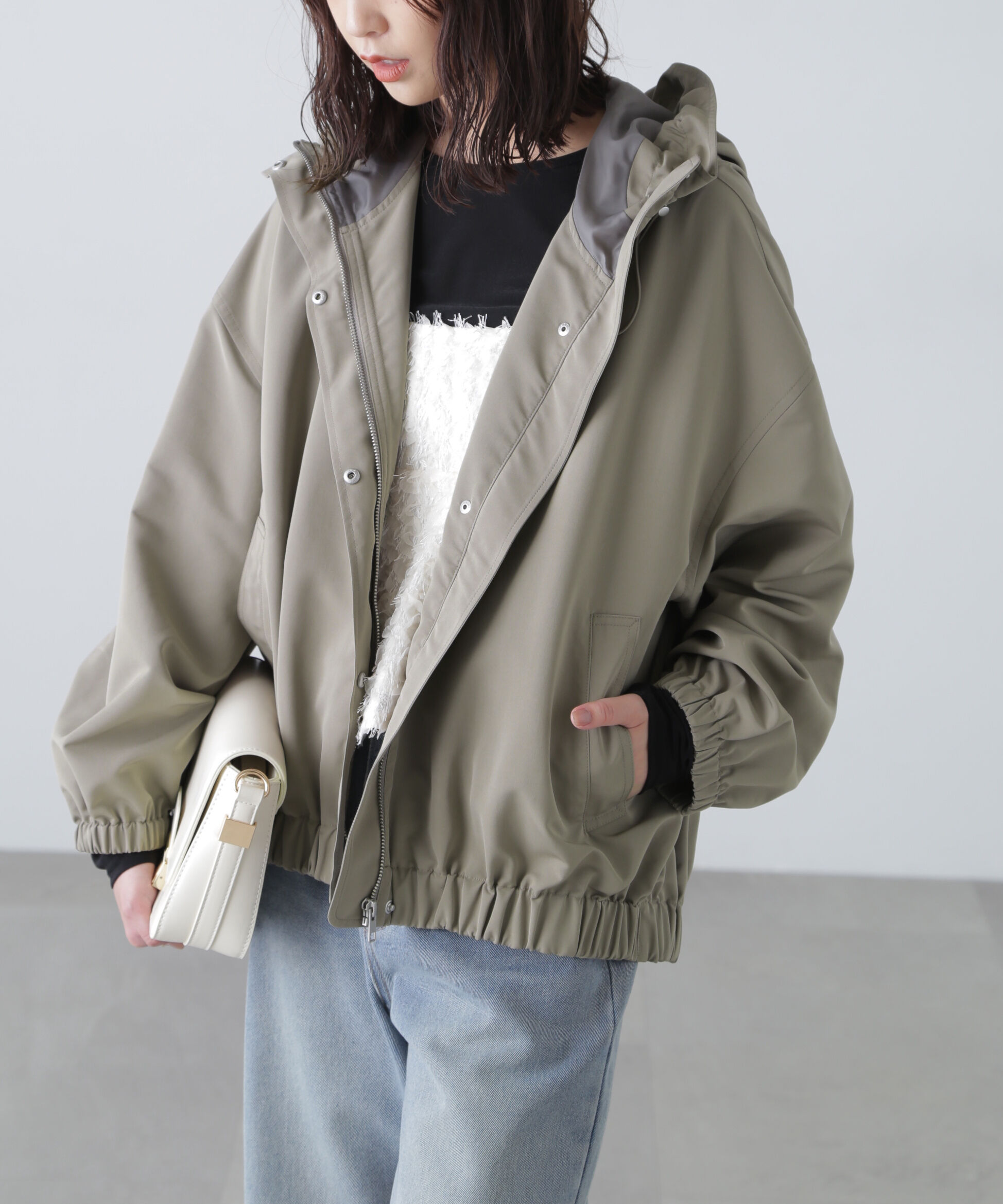  「マウンテンパーカー」|ブルゾン・スタジャン|カーキ