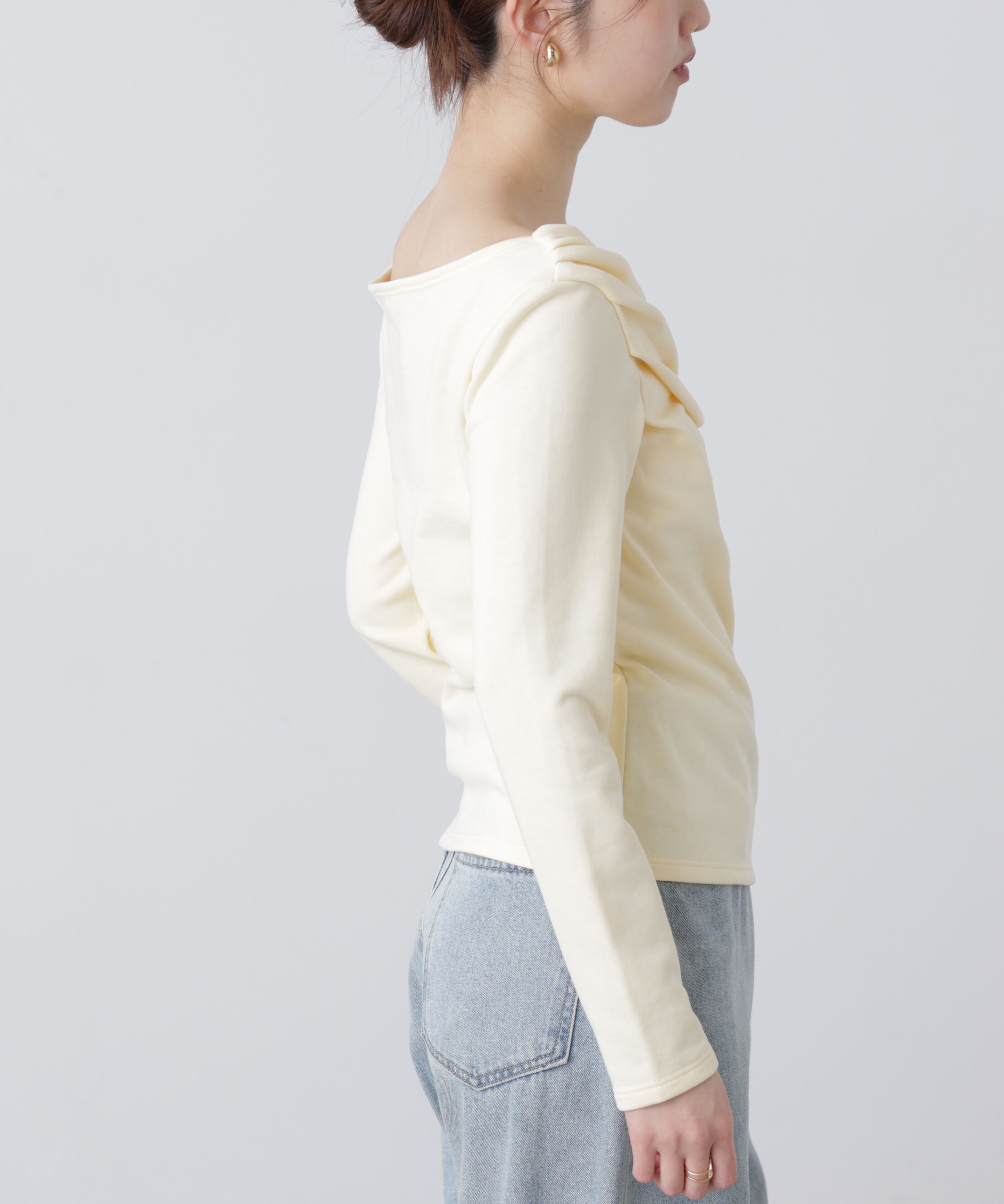  「オフショルミニ裏毛カットソー」|Tシャツ・カットソー|