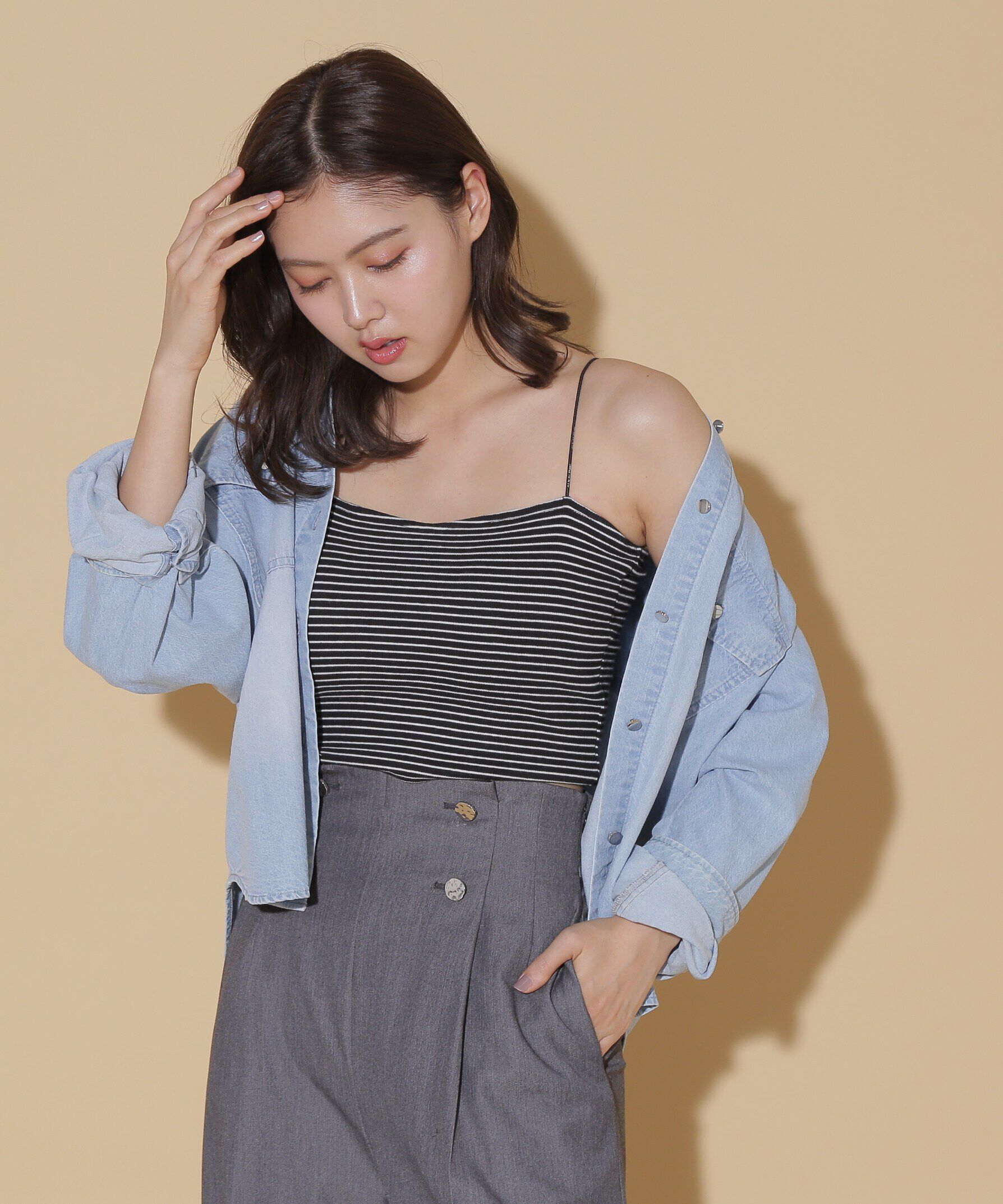  「《JILL by BASIC》カップインキャミ」|Tシャツ・カットソー|