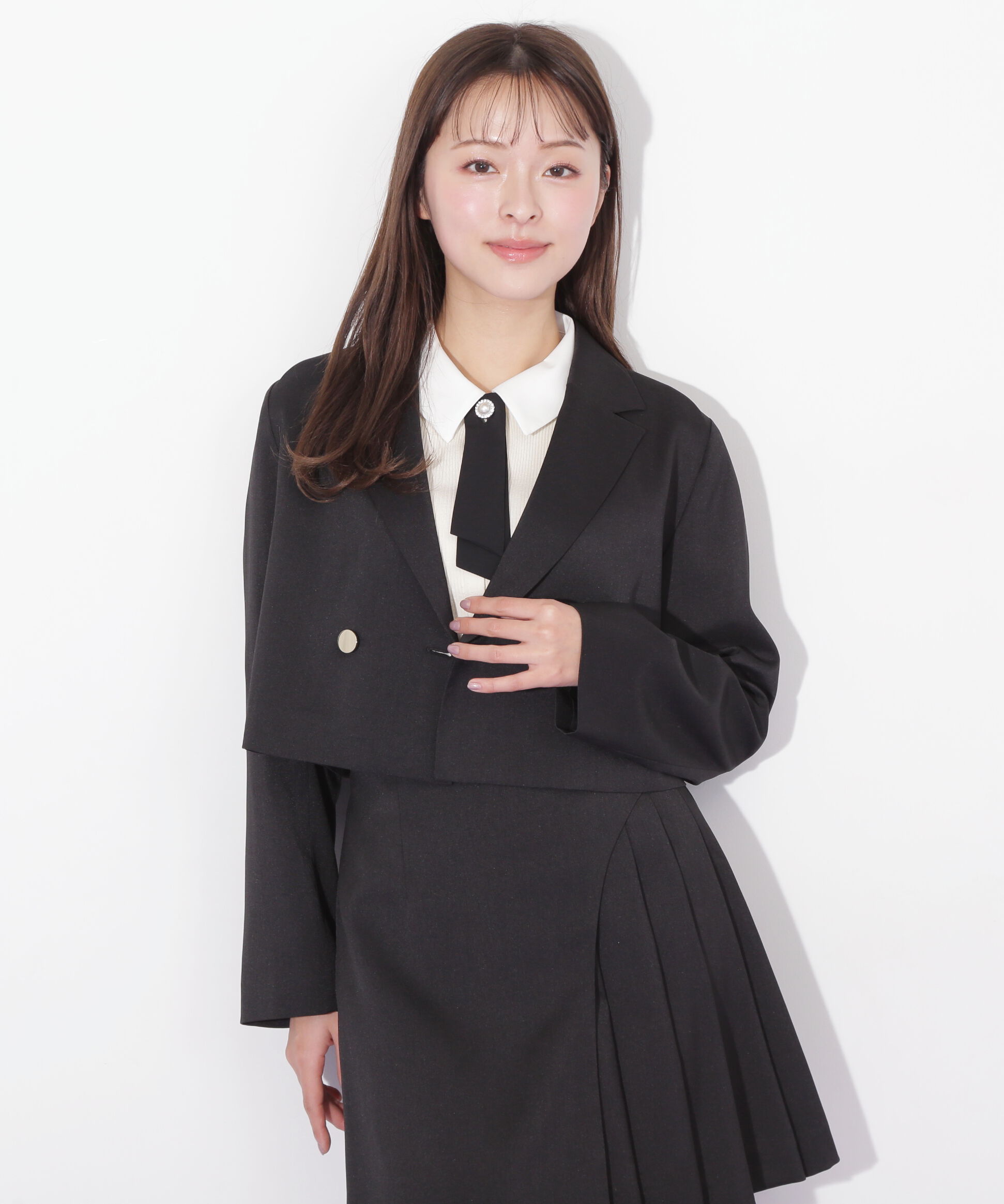  「麻調合繊スーチングジャケット」|その他|ブラック