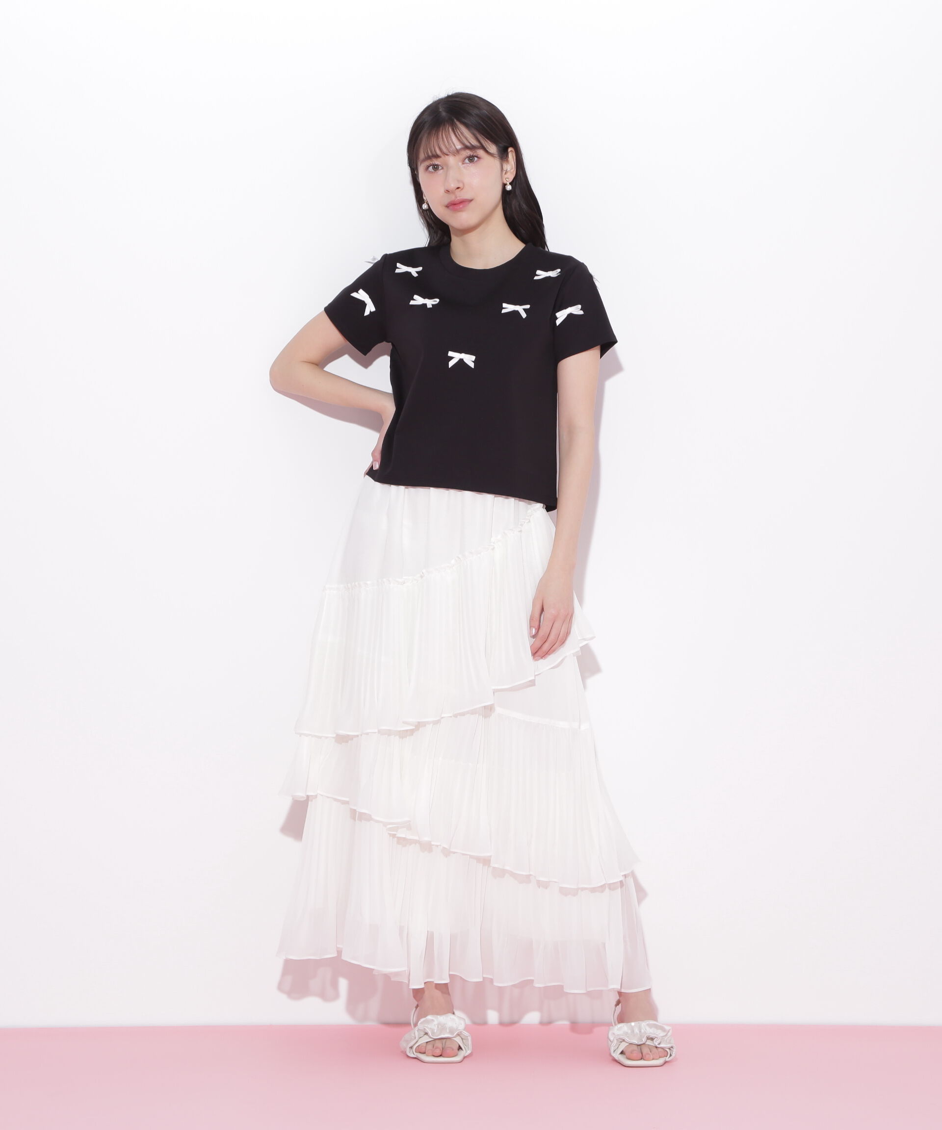  「ランダムリボンTシャツ」|Tシャツ・カットソー|