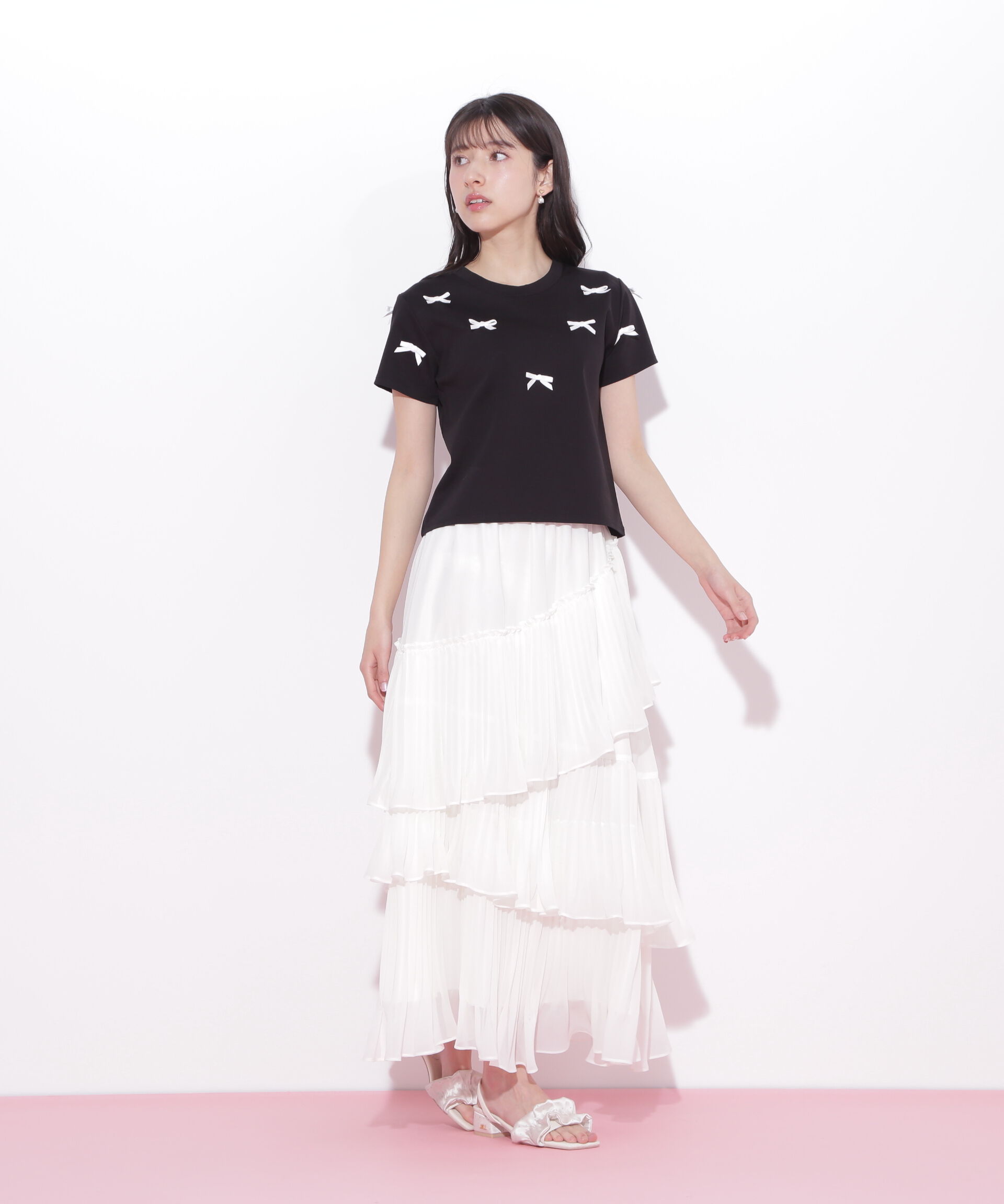  「ランダムリボンTシャツ」|Tシャツ・カットソー|