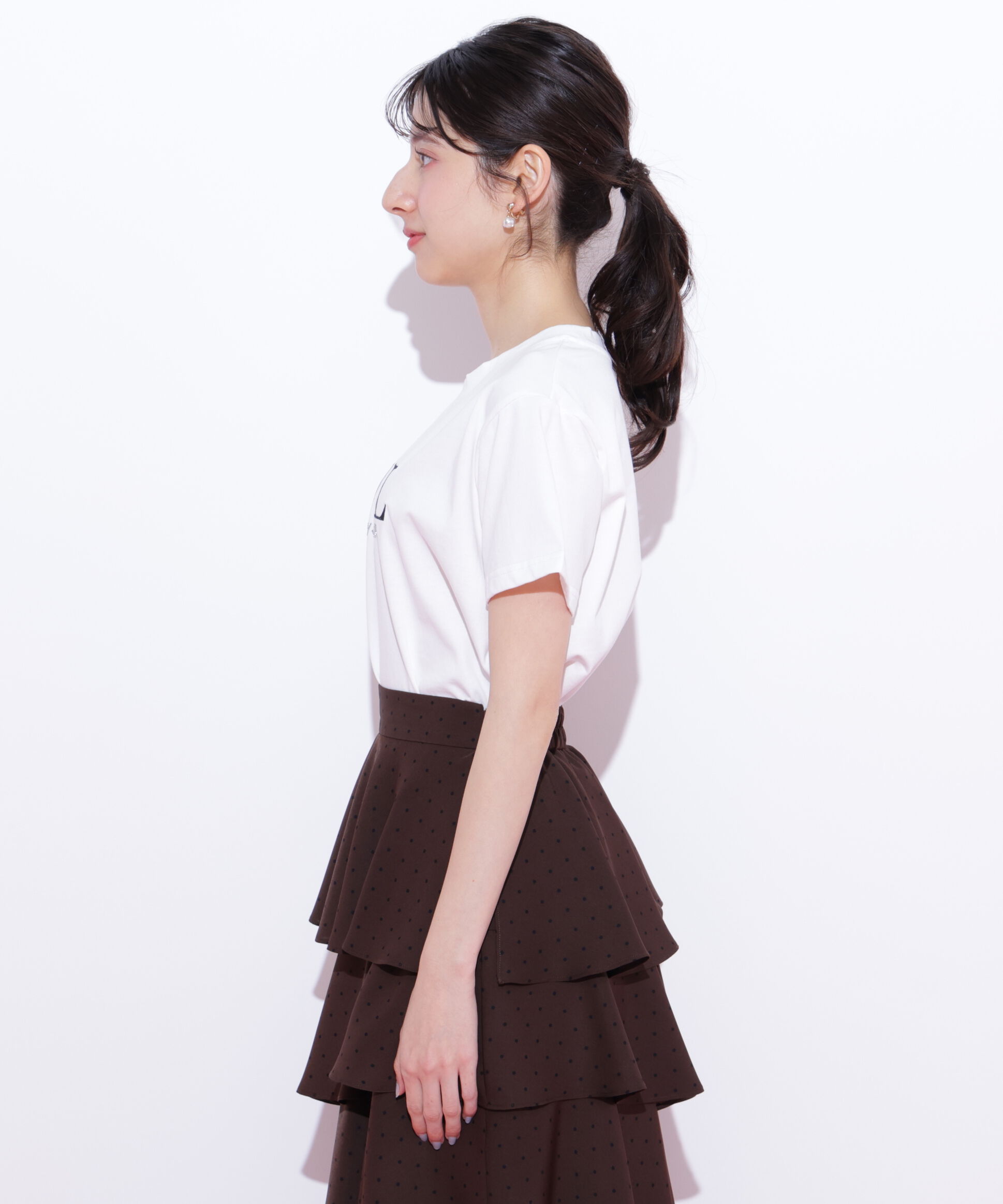  「オーガニックコットン刺繍＆ホットフィットロゴTシャツ」|Tシャツ・カットソー|