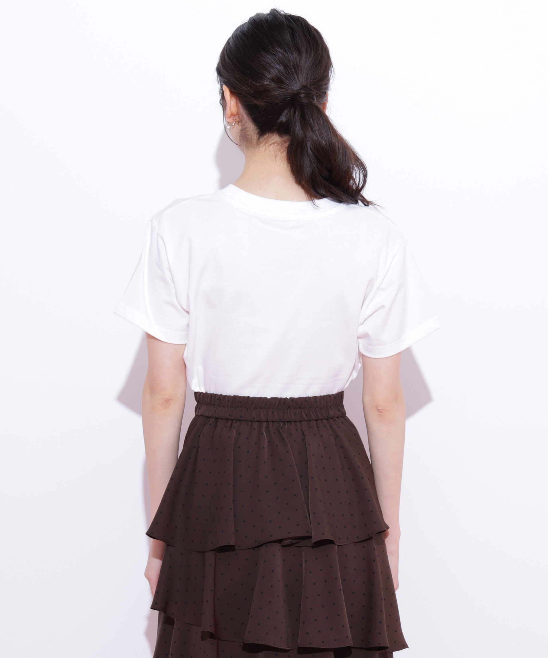  「オーガニックコットン刺繍＆ホットフィットロゴTシャツ」|Tシャツ・カットソー|