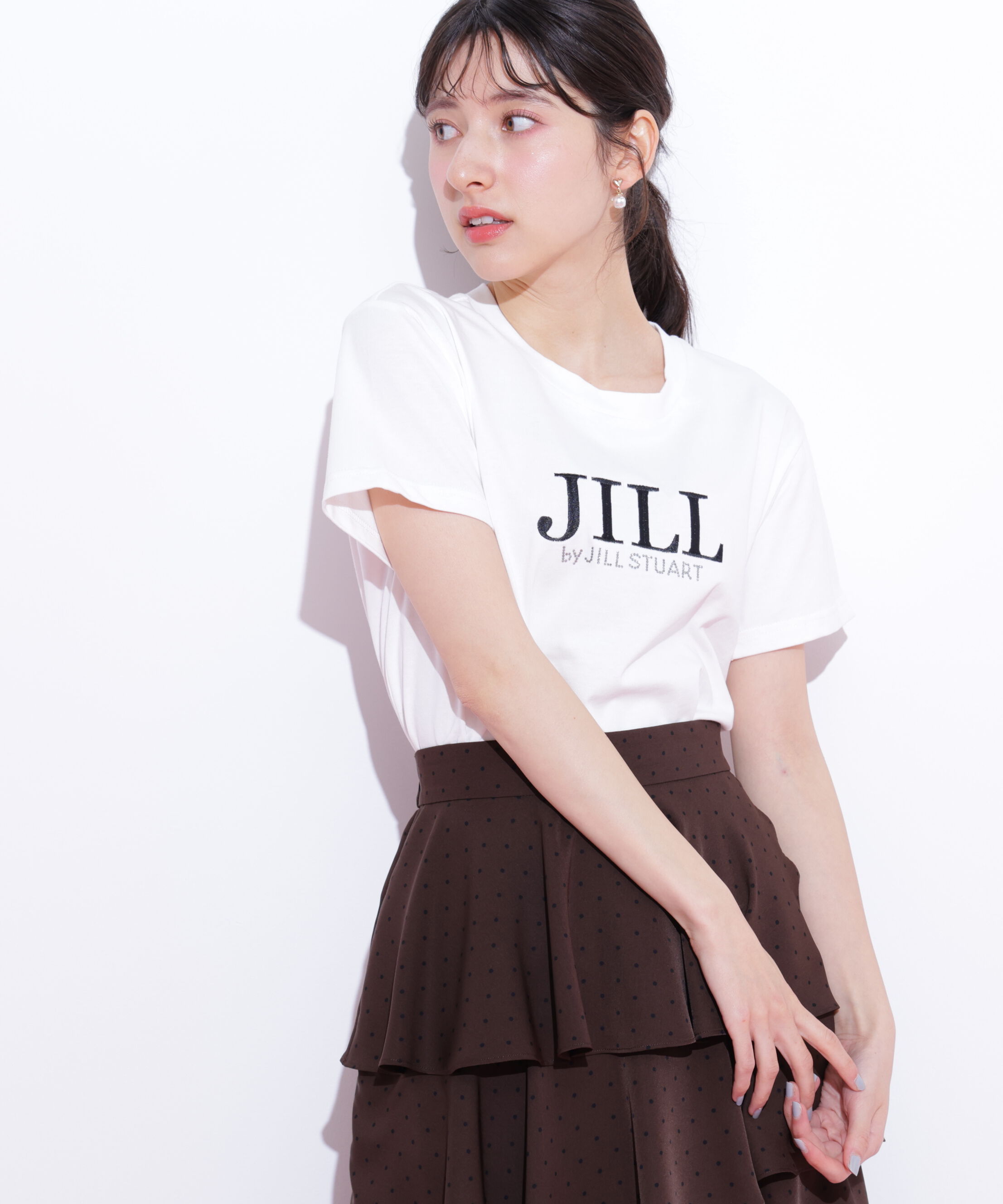  「オーガニックコットン刺繍＆ホットフィットロゴTシャツ」|Tシャツ・カットソー|