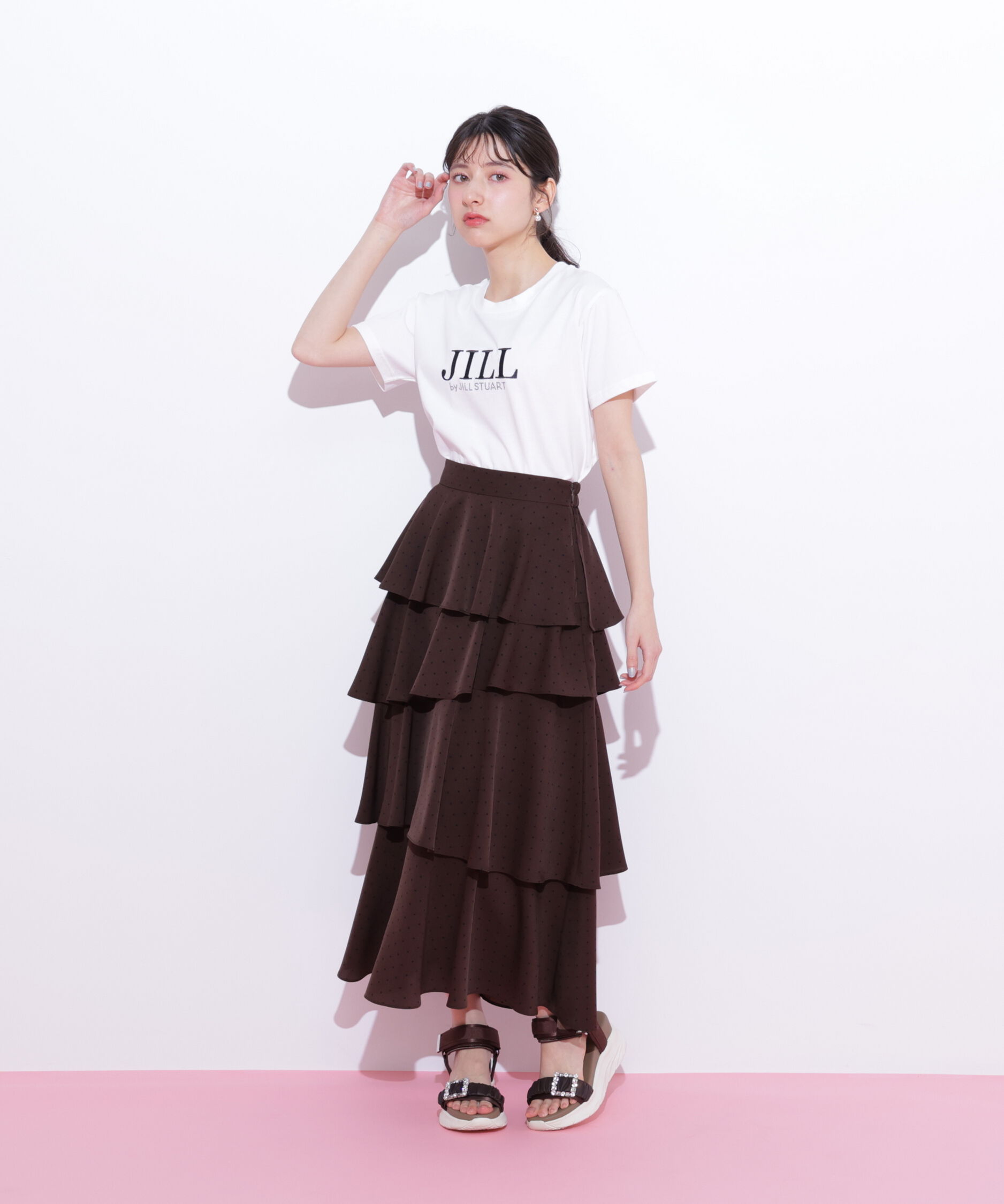  「オーガニックコットン刺繍＆ホットフィットロゴTシャツ」|Tシャツ・カットソー|