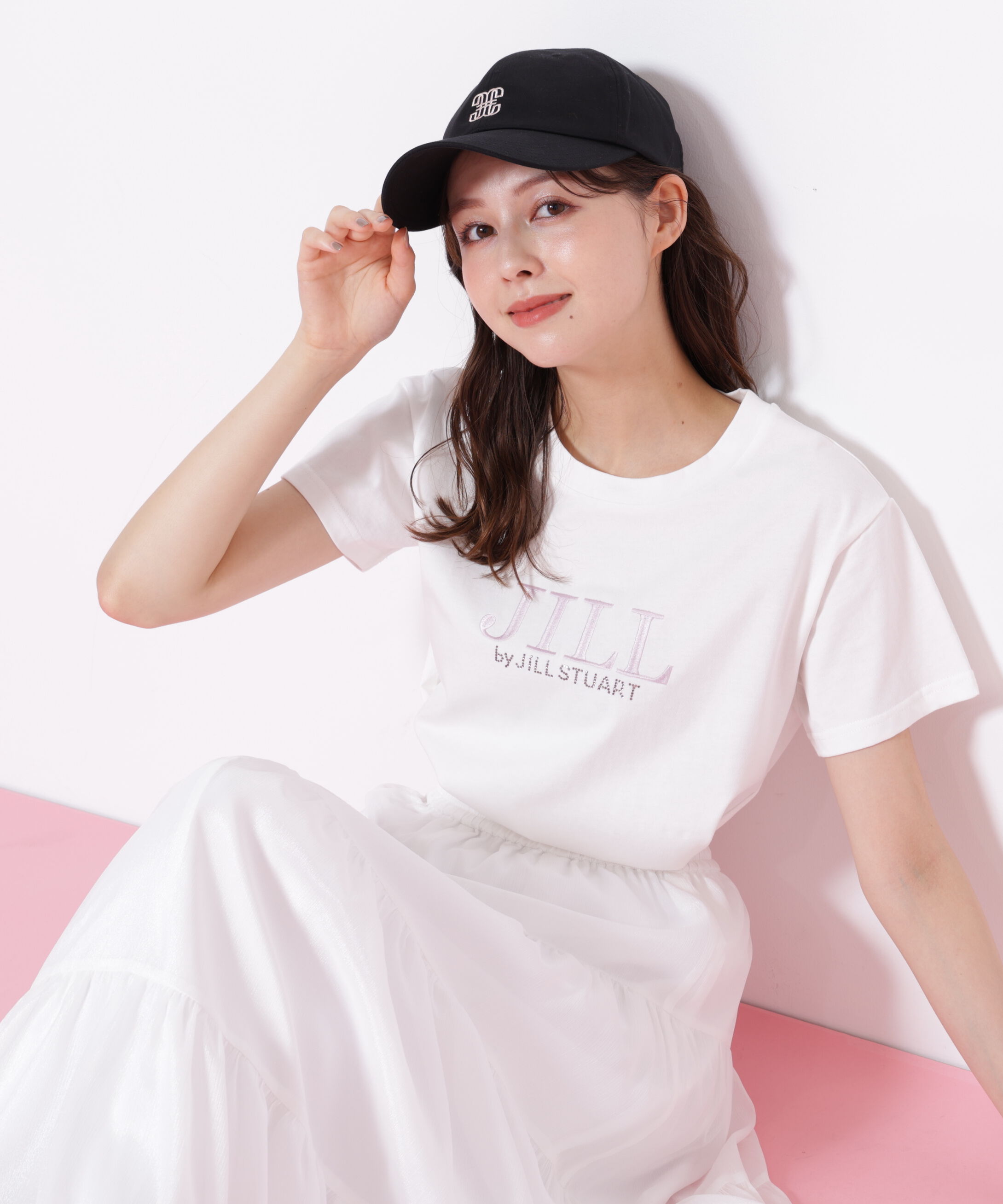  「オーガニックコットン刺繍＆ホットフィットロゴTシャツ」|Tシャツ・カットソー|