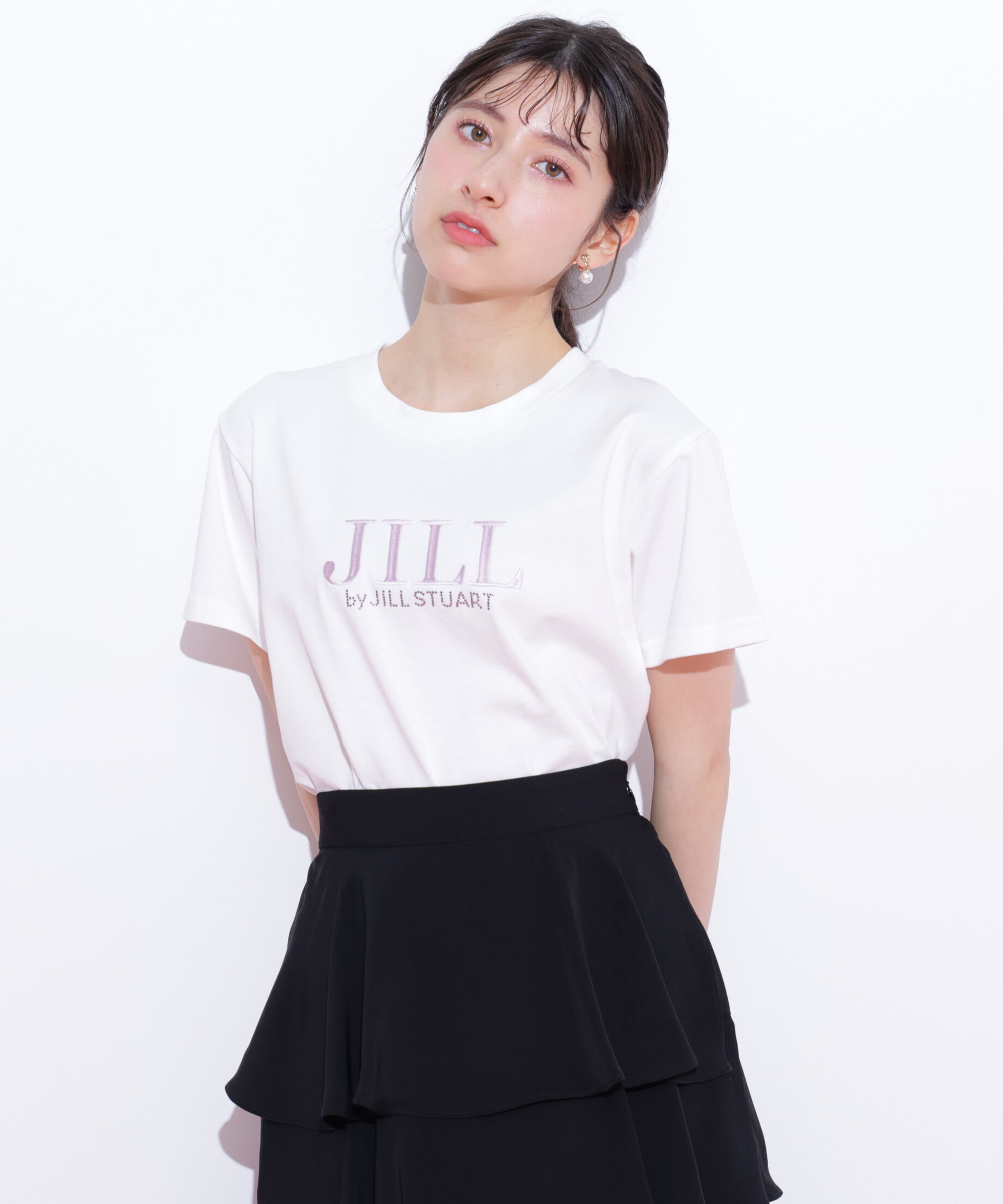  「オーガニックコットン刺繍＆ホットフィットロゴTシャツ」|Tシャツ・カットソー|