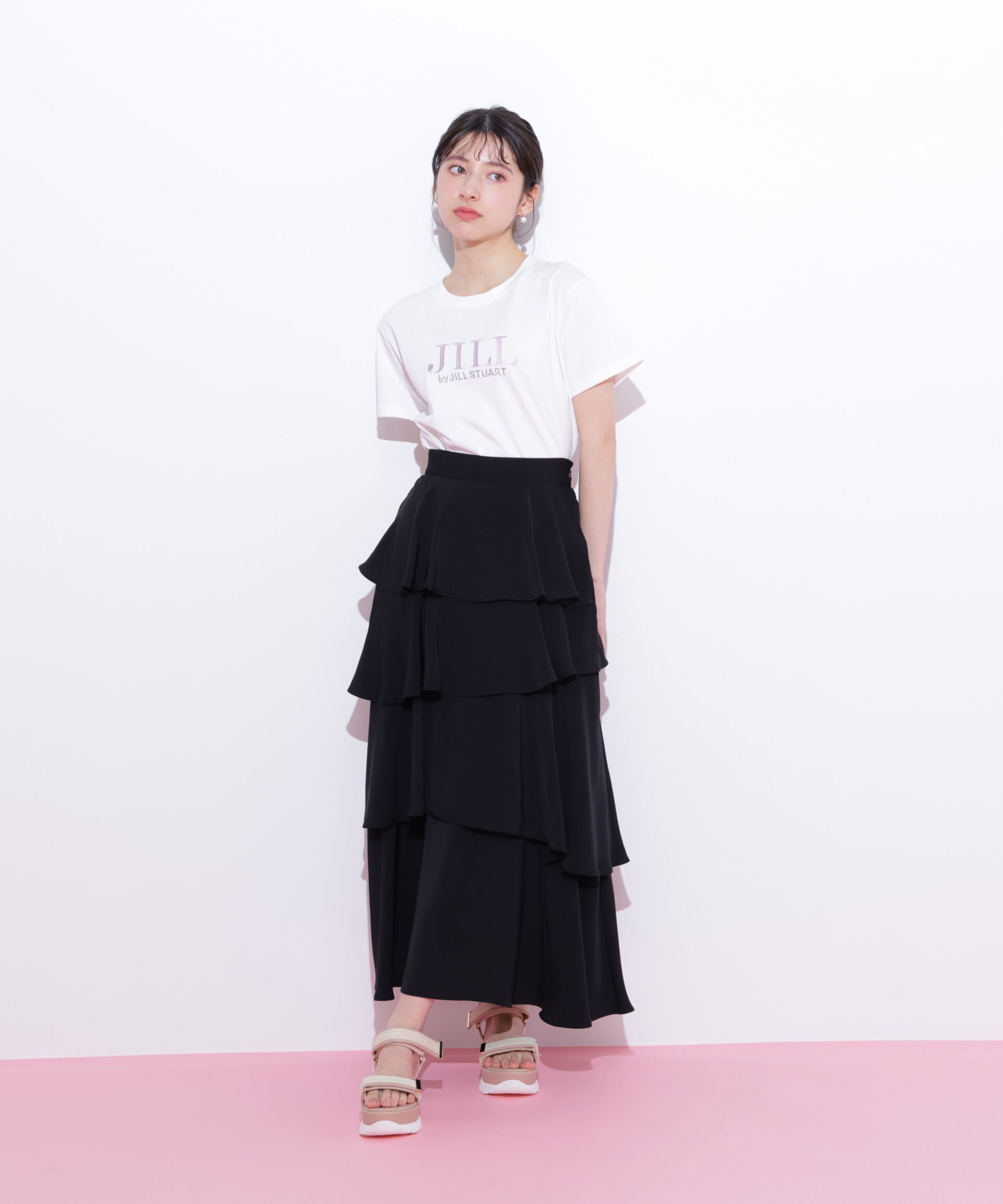  「オーガニックコットン刺繍＆ホットフィットロゴTシャツ」|Tシャツ・カットソー|