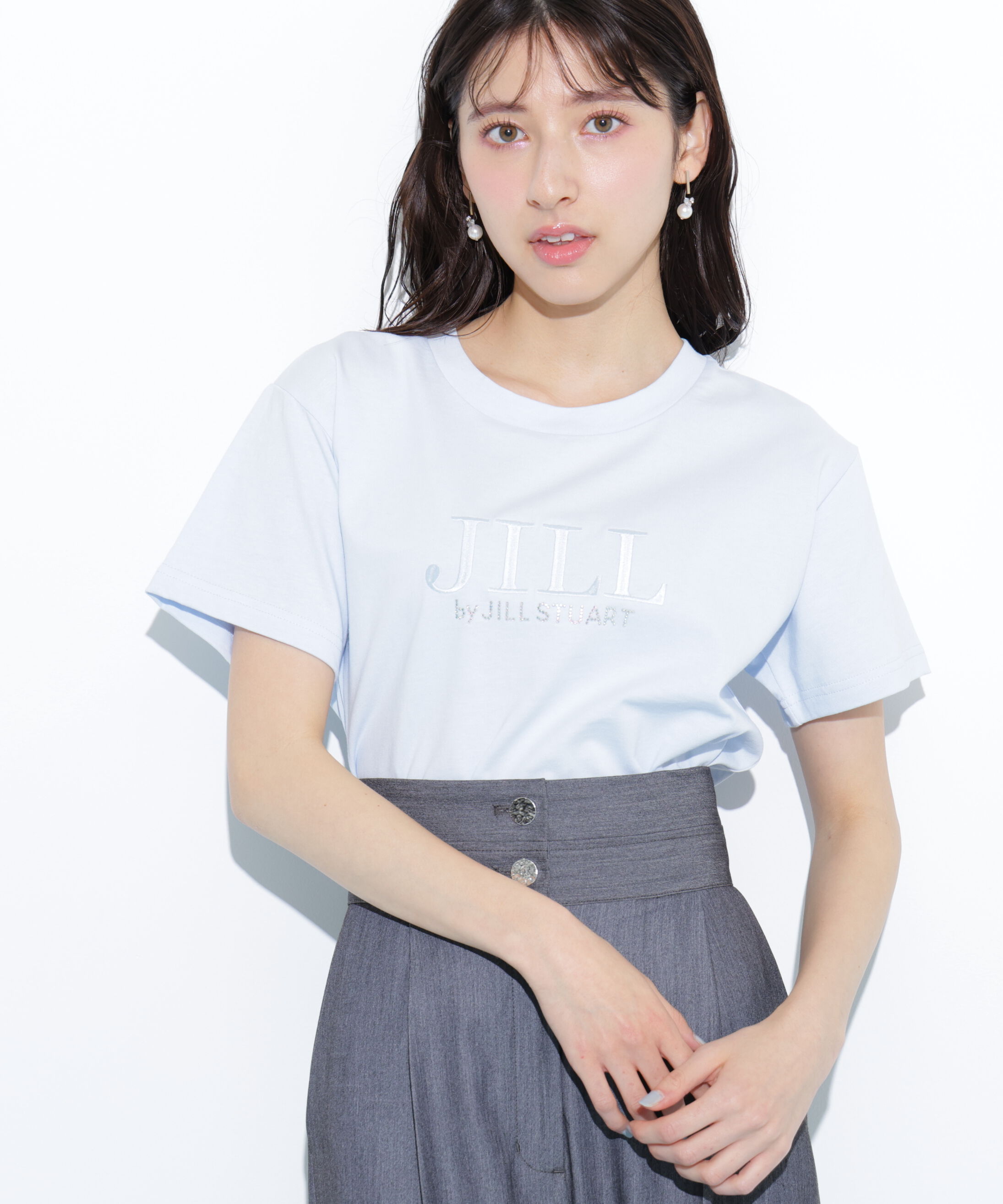  「オーガニックコットン刺繍＆ホットフィットロゴTシャツ」|Tシャツ・カットソー|