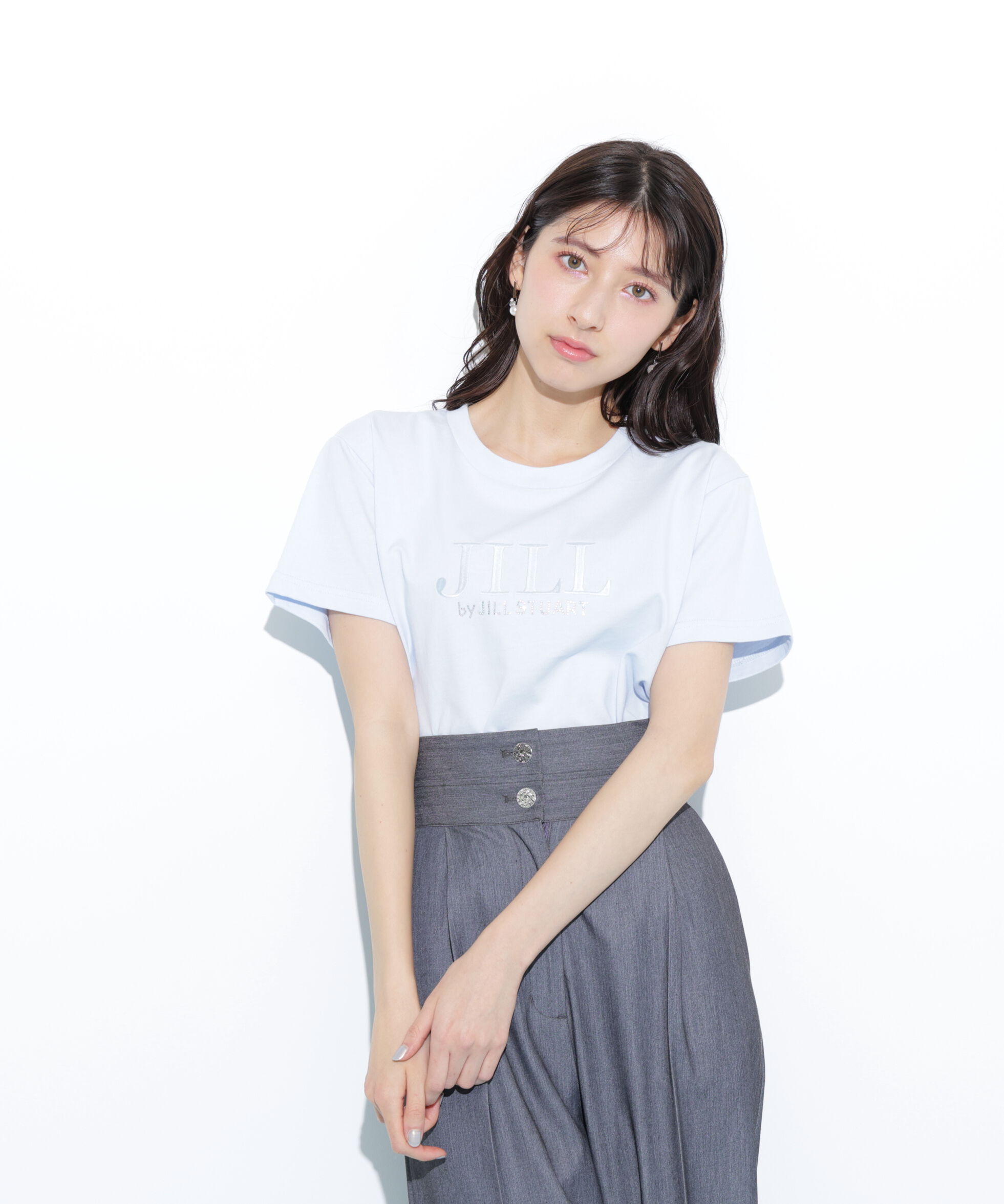  「オーガニックコットン刺繍＆ホットフィットロゴTシャツ」|Tシャツ・カットソー|