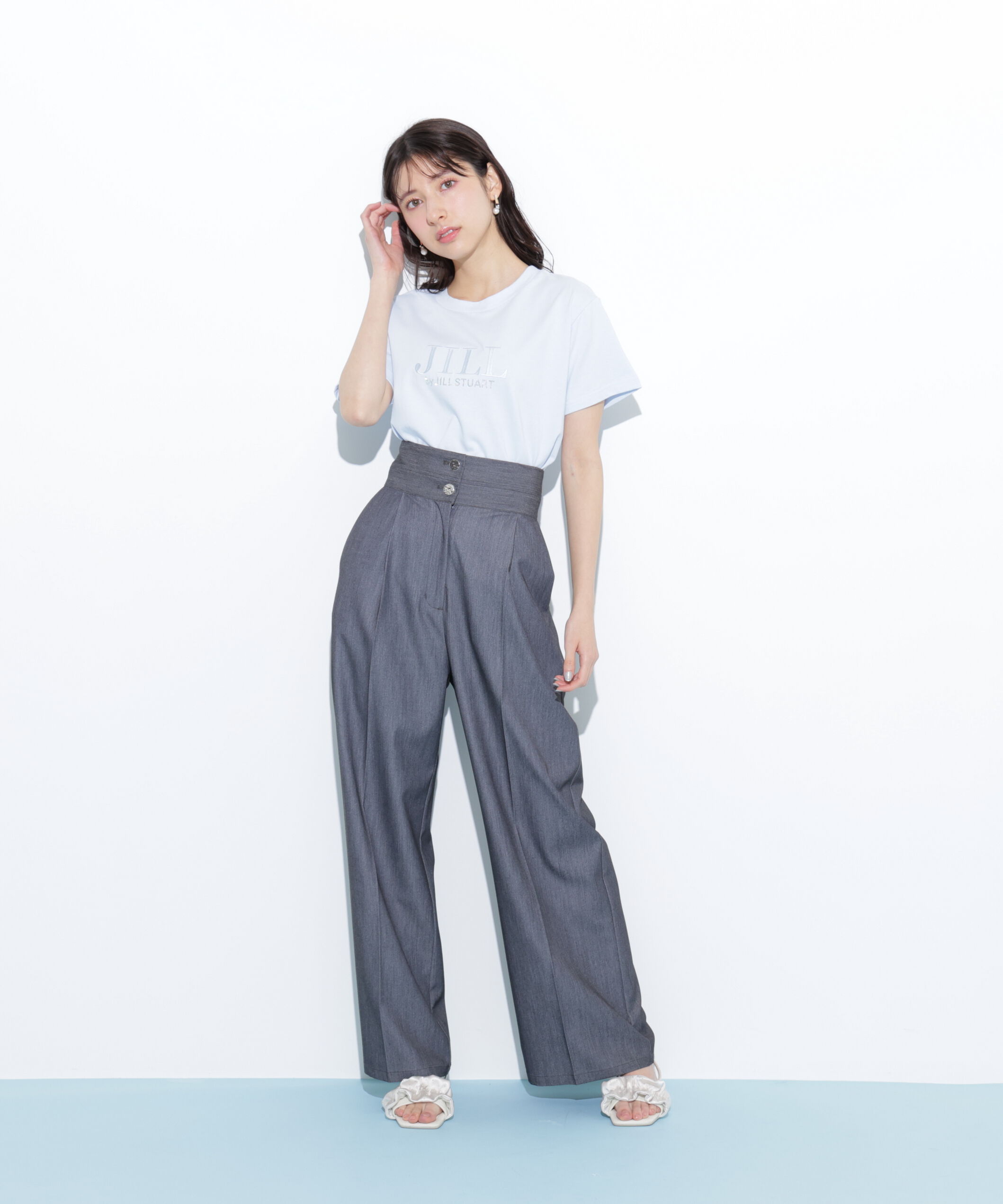  「オーガニックコットン刺繍＆ホットフィットロゴTシャツ」|Tシャツ・カットソー|