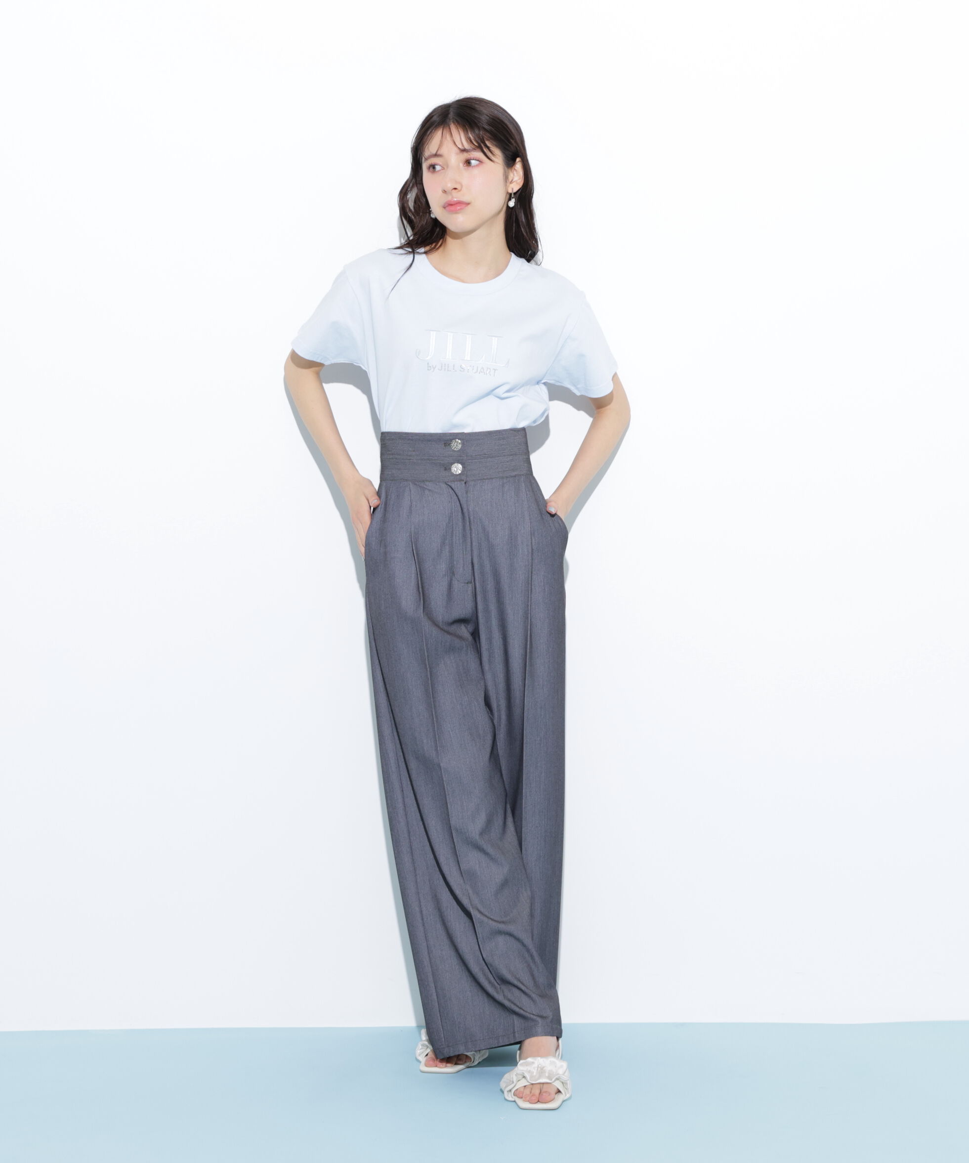  「オーガニックコットン刺繍＆ホットフィットロゴTシャツ」|Tシャツ・カットソー|