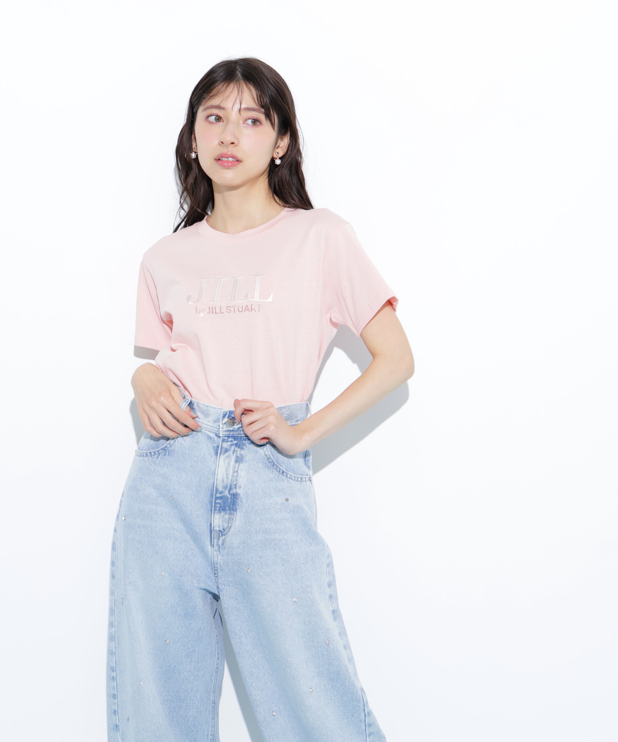  「オーガニックコットン刺繍＆ホットフィットロゴTシャツ」|Tシャツ・カットソー|