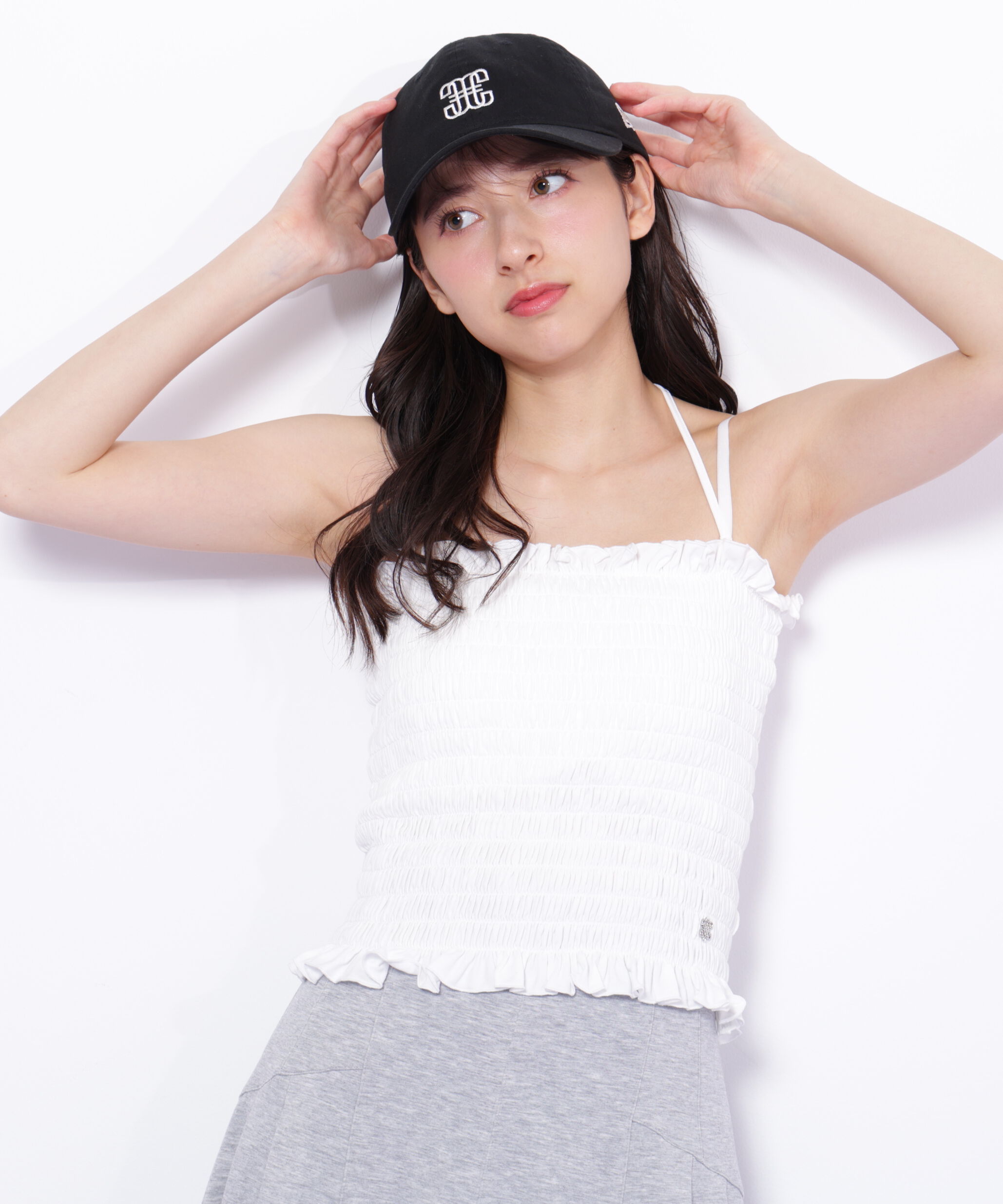  「シャーリングキャミソール」|Tシャツ・カットソー|