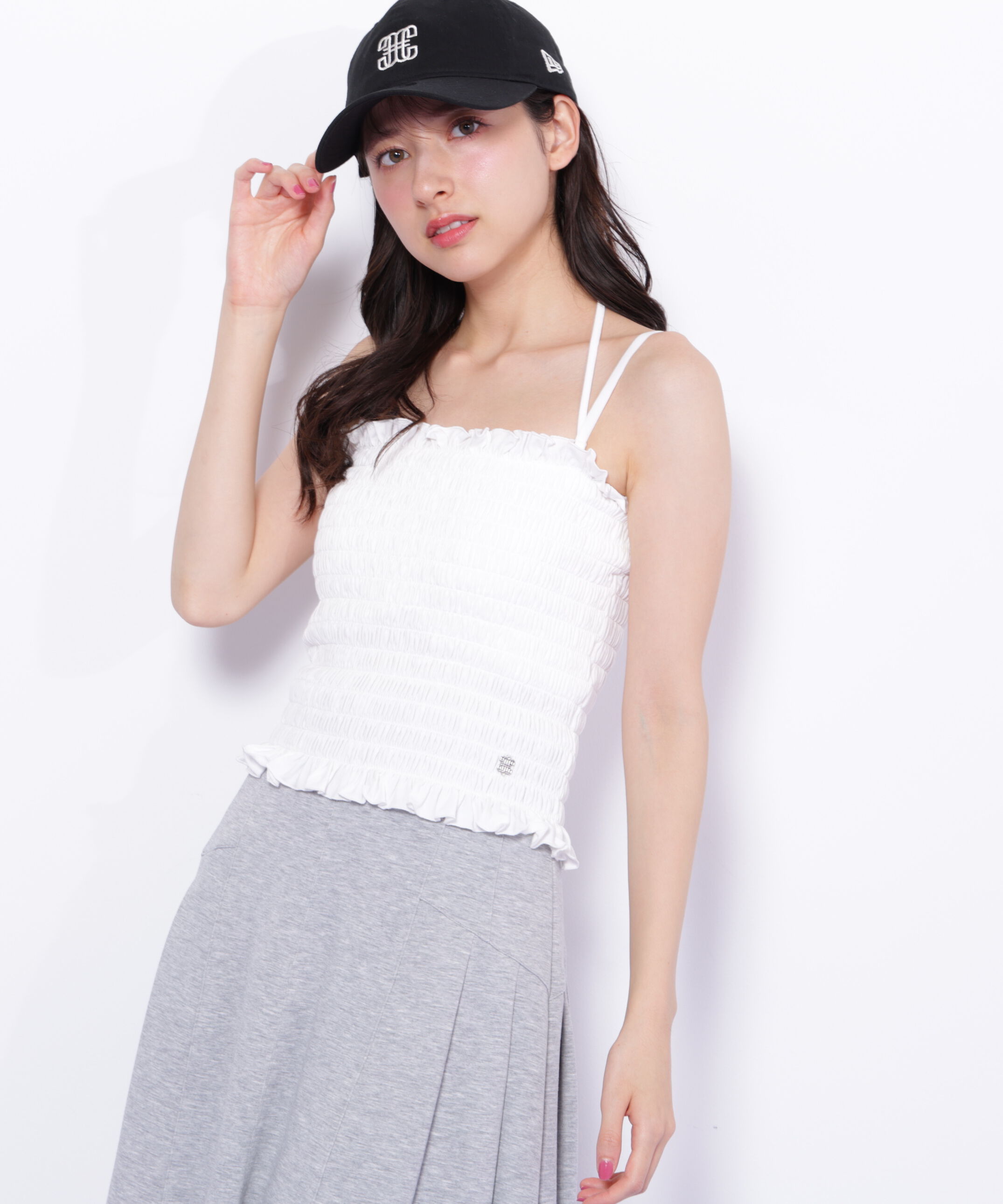  「シャーリングキャミソール」|Tシャツ・カットソー|