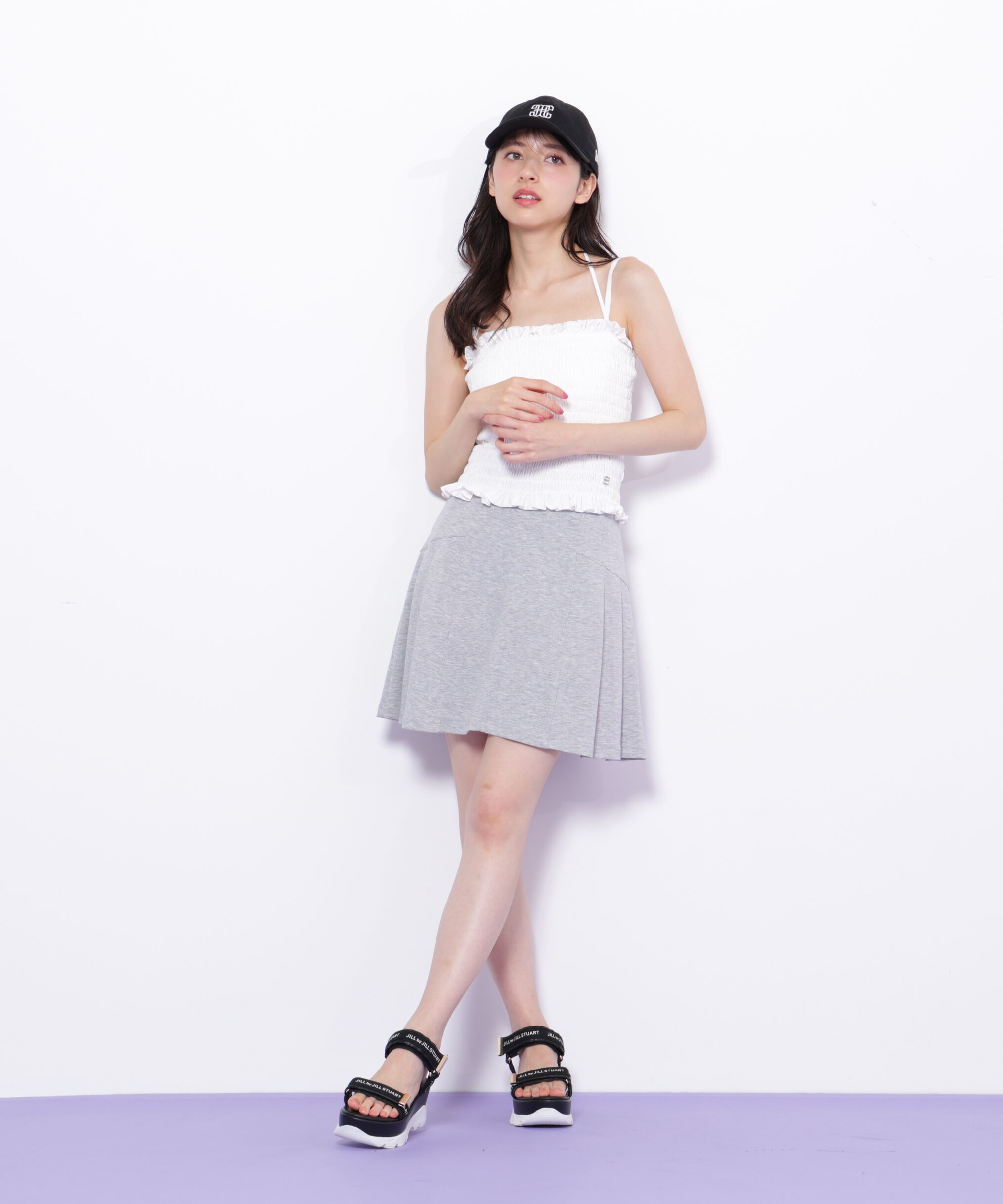  「シャーリングキャミソール」|Tシャツ・カットソー|