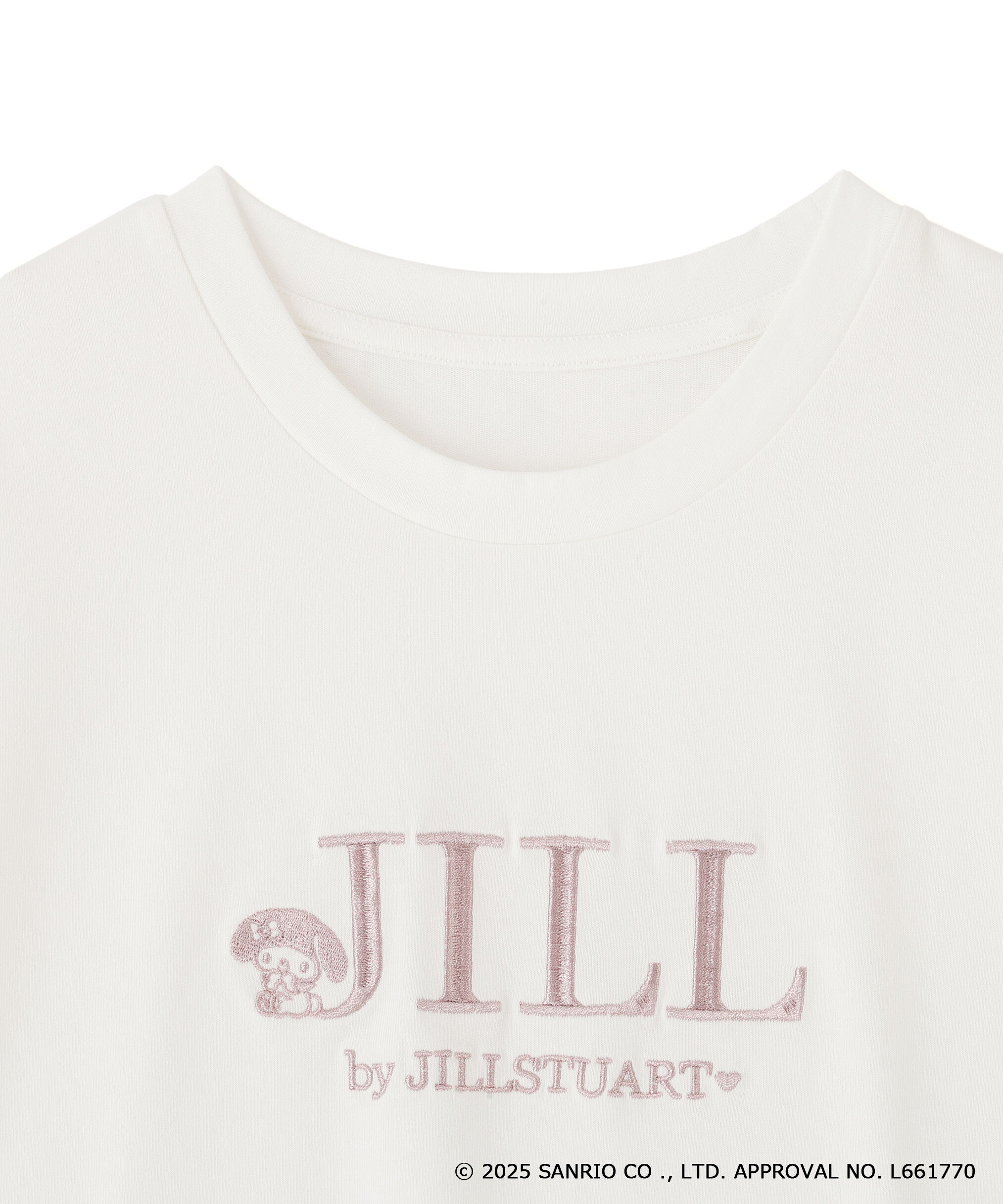  「＜マイメロディ＆クロミコラボ＞オーガニックコットン刺繍ロゴTシャツ」|Tシャツ・カットソー|