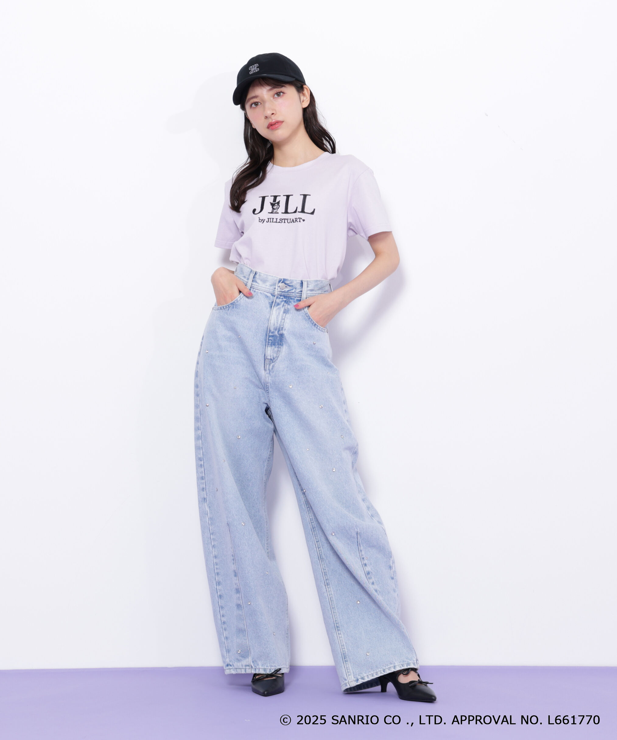  「＜マイメロディ＆クロミコラボ＞オーガニックコットン刺繍ロゴTシャツ」|Tシャツ・カットソー|